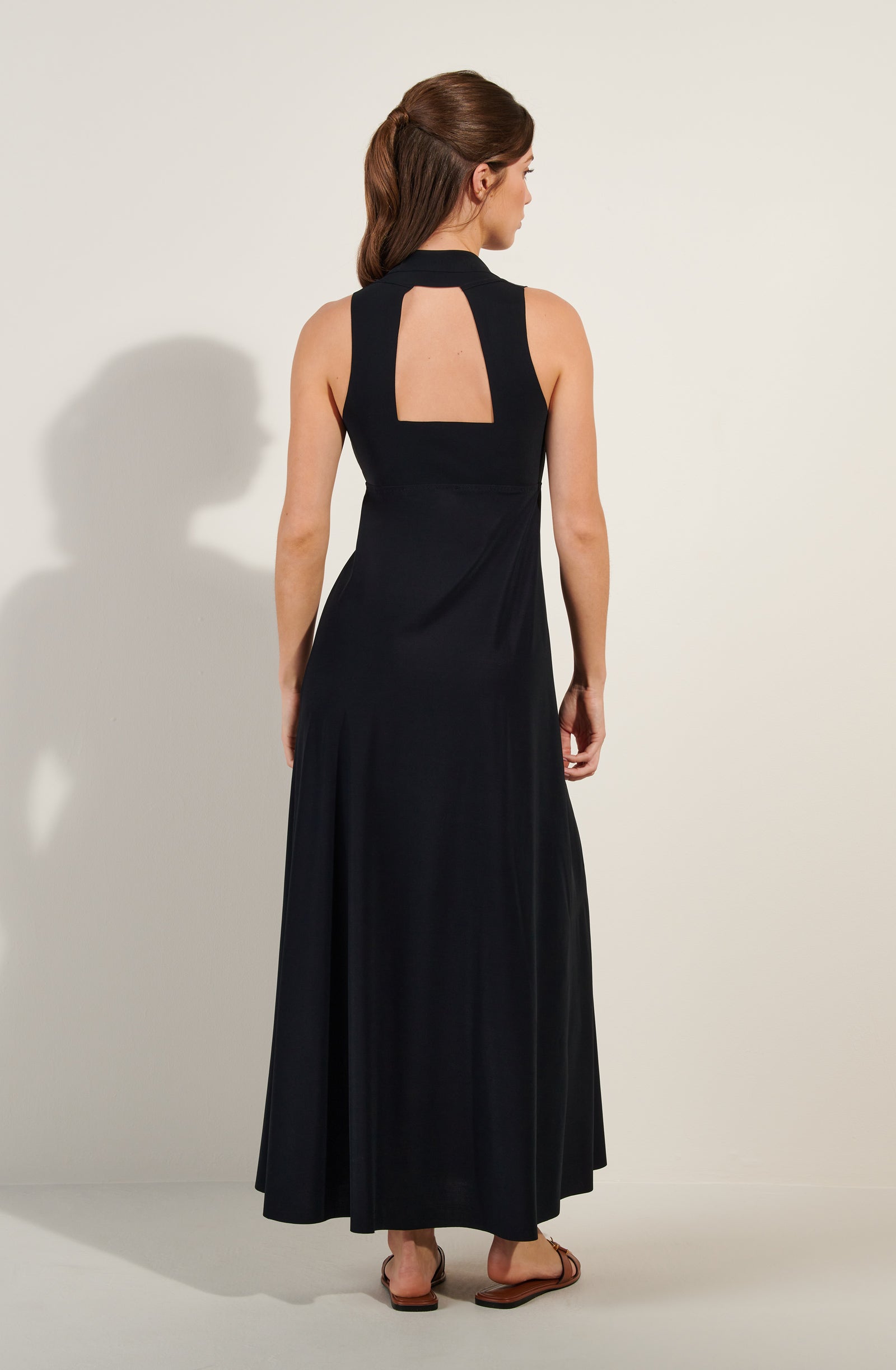 pain-de-sucre-rova-robe-longue-fendue-voile-extensible-noir image 2