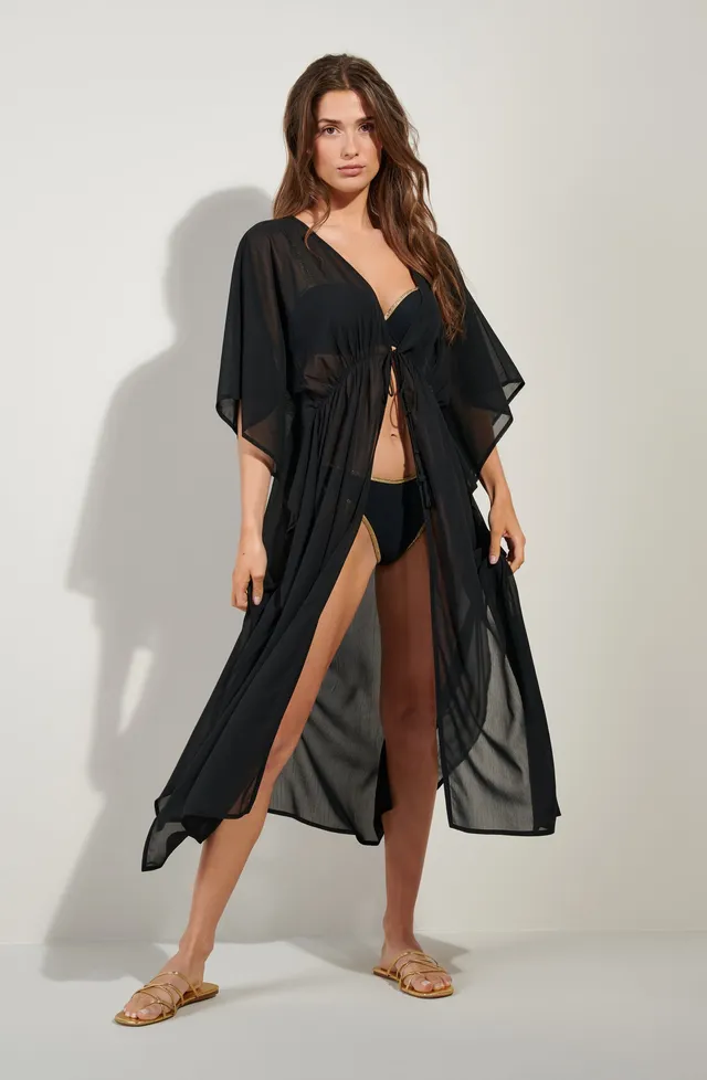 pain-de-sucre-azora-kimono-caftan-noir-l-xl image 1
