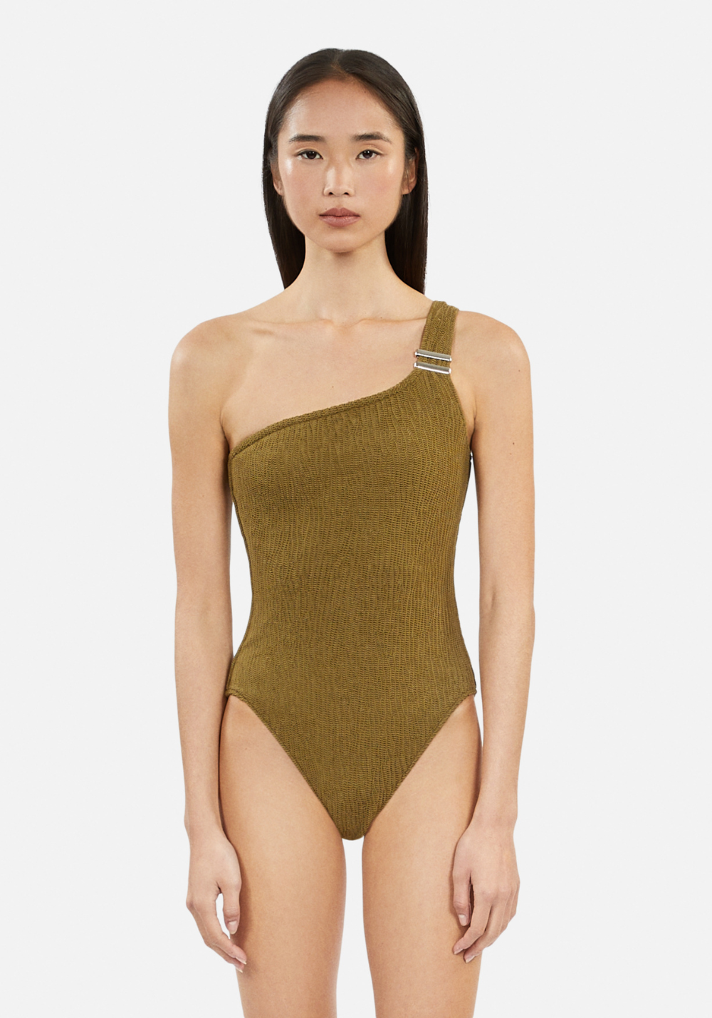 luz-collections-x-the-kooples-maillot-de-bain-une-pi-ce-romy-asym-trique-kaki image 2