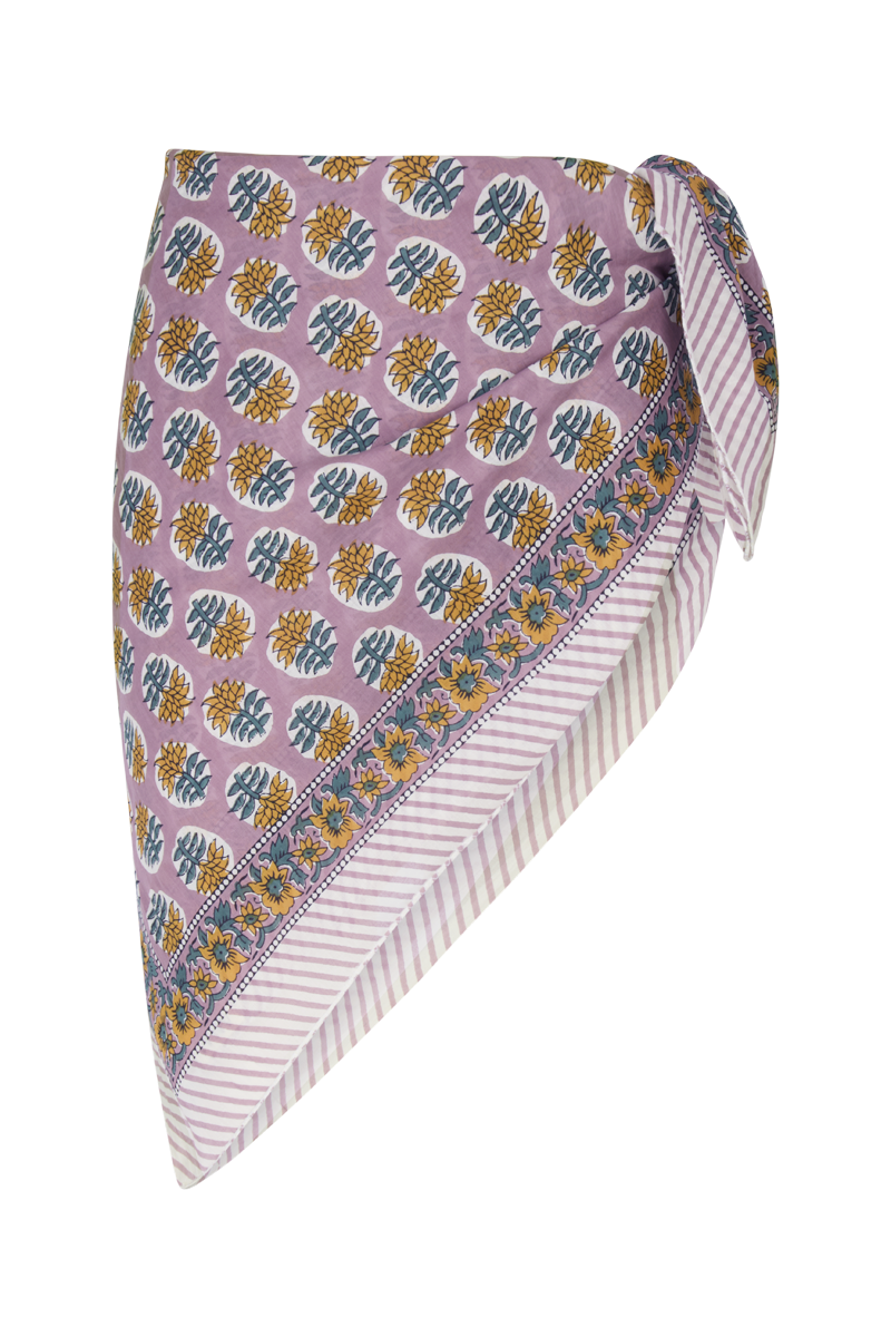 anja-paris-le-par-o-imprim-jaune-prune-pareo-de-plage-180-x-115-cm image 1