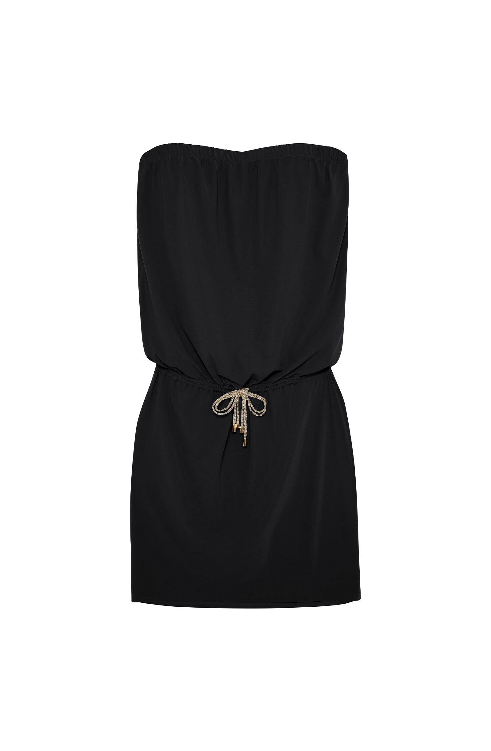 pain-de-sucre-rojin-robe-courte-bandeau-en-voile-extensible-noir image 6