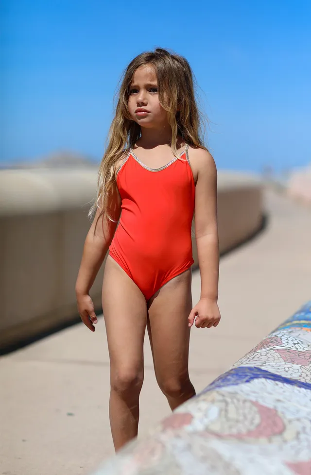 pain-de-sucre-juju-maillot-de-bain-nageur-enfant-orange image 1
