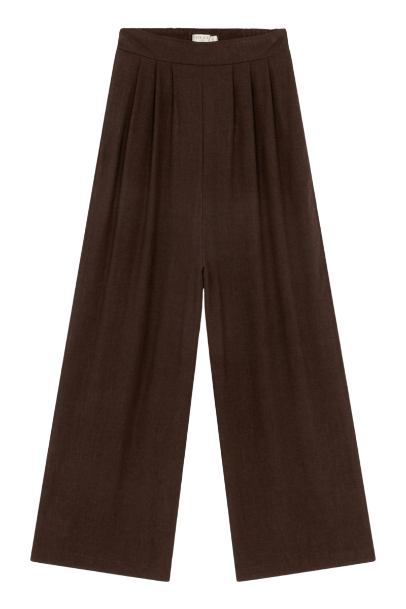 anja-paris-le-palazzo-pantalon-fluide-vas-chocolat image 2