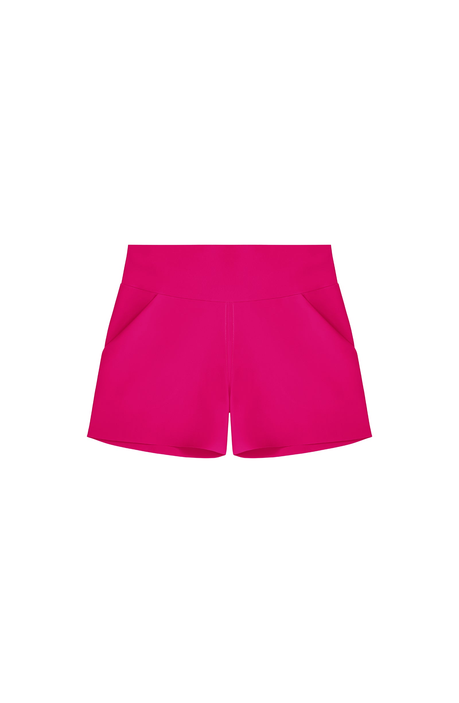 pain-de-sucre-marlow-short-ample-en-bonded-taille-rabattable-framboise image 5