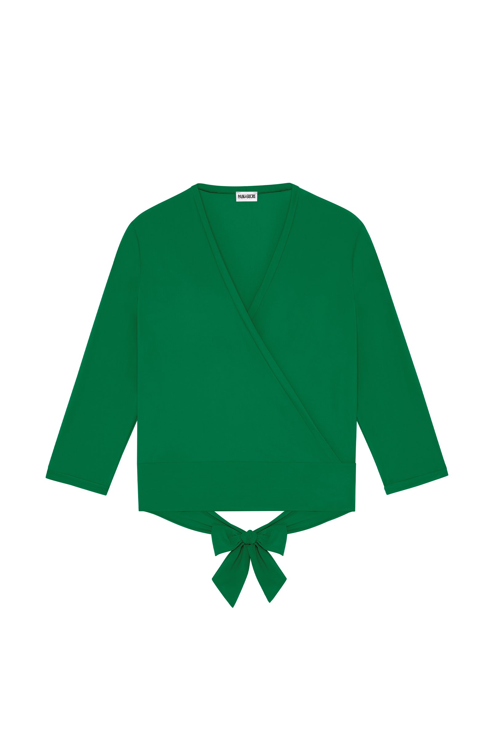 pain-de-sucre-luiza-haut-cache-coeur-manches-3-4-en-voile-jade image 5