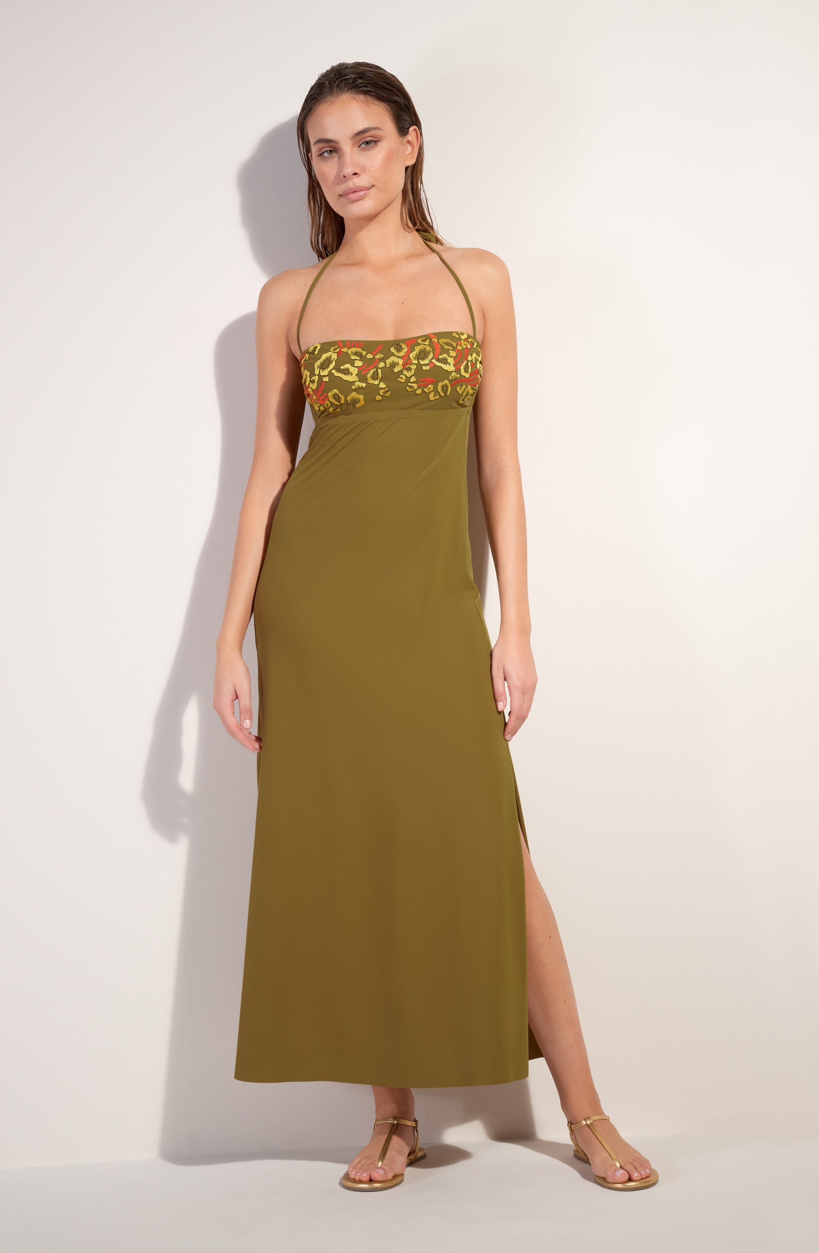 pain-de-sucre-reine-robe-longue-bustier-bronze-panth-re image 1