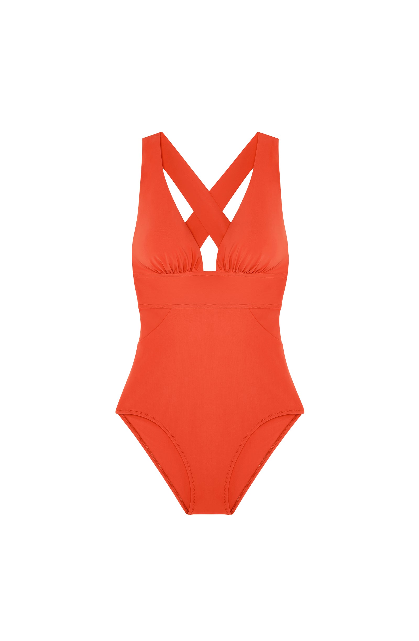 pain-de-sucre-capri-maillot-une-pi-ce-nageur-bonnets-fronc-s-orange image 5