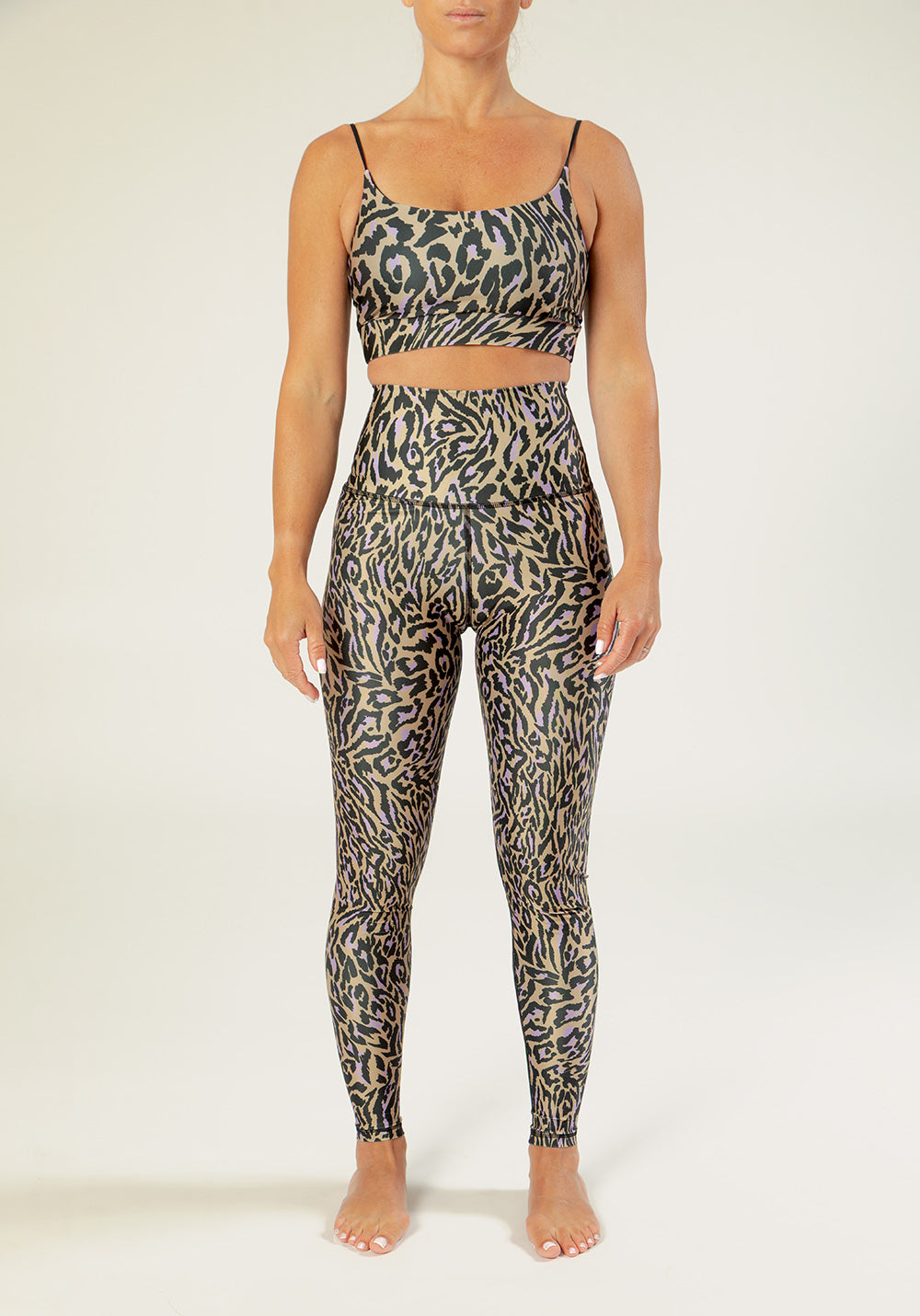 luz-collections-legging-fleur-chakra-beige-et-violet-taille-haute-recycl-econyl image 3