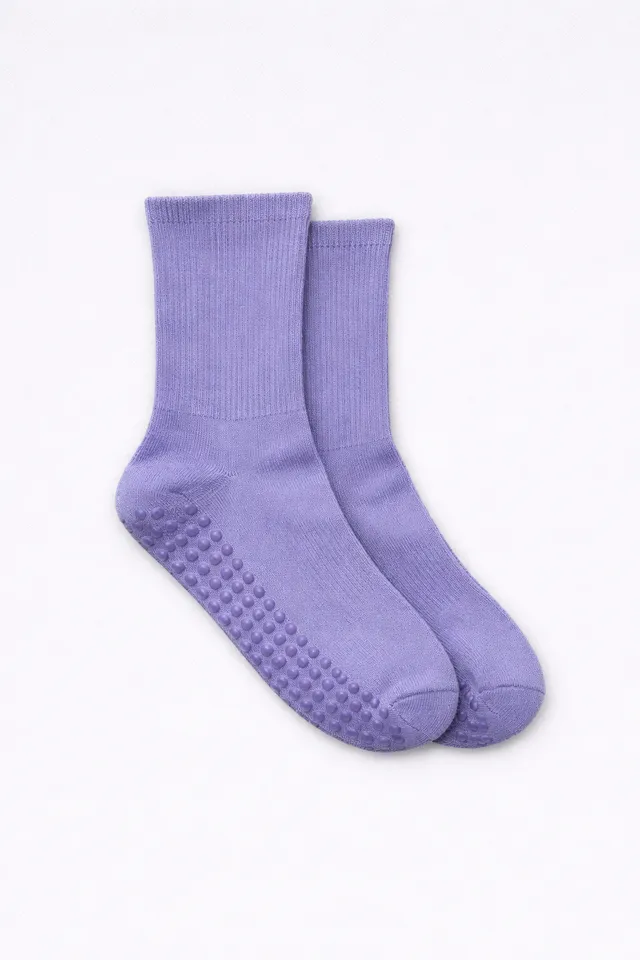 luz-collections-chaussettes-antid-rapantes-mi-hautes-unies-violettes image 1