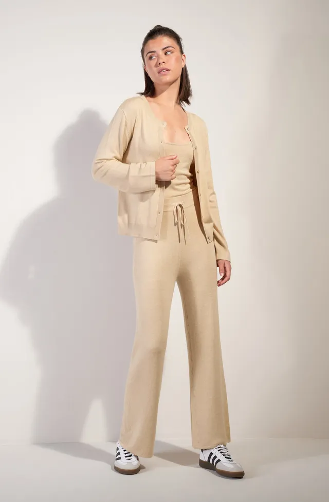pain-de-sucre-giuli-gilet-manches-longues-en-maille-sable image 1