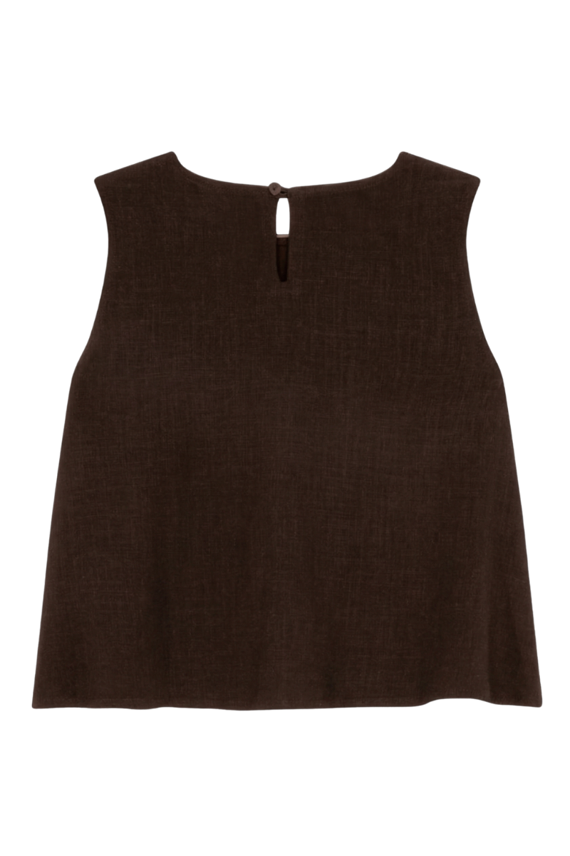 anja-paris-le-confortable-chocolat-top-crop-beachwear-col-rond image 3