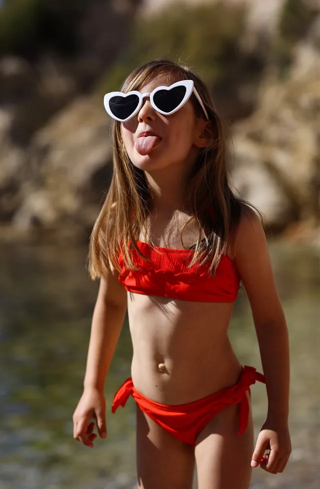 pain-de-sucre-louna-ensemble-maillot-2-pi-ces-bandeau-fille-orange image 1
