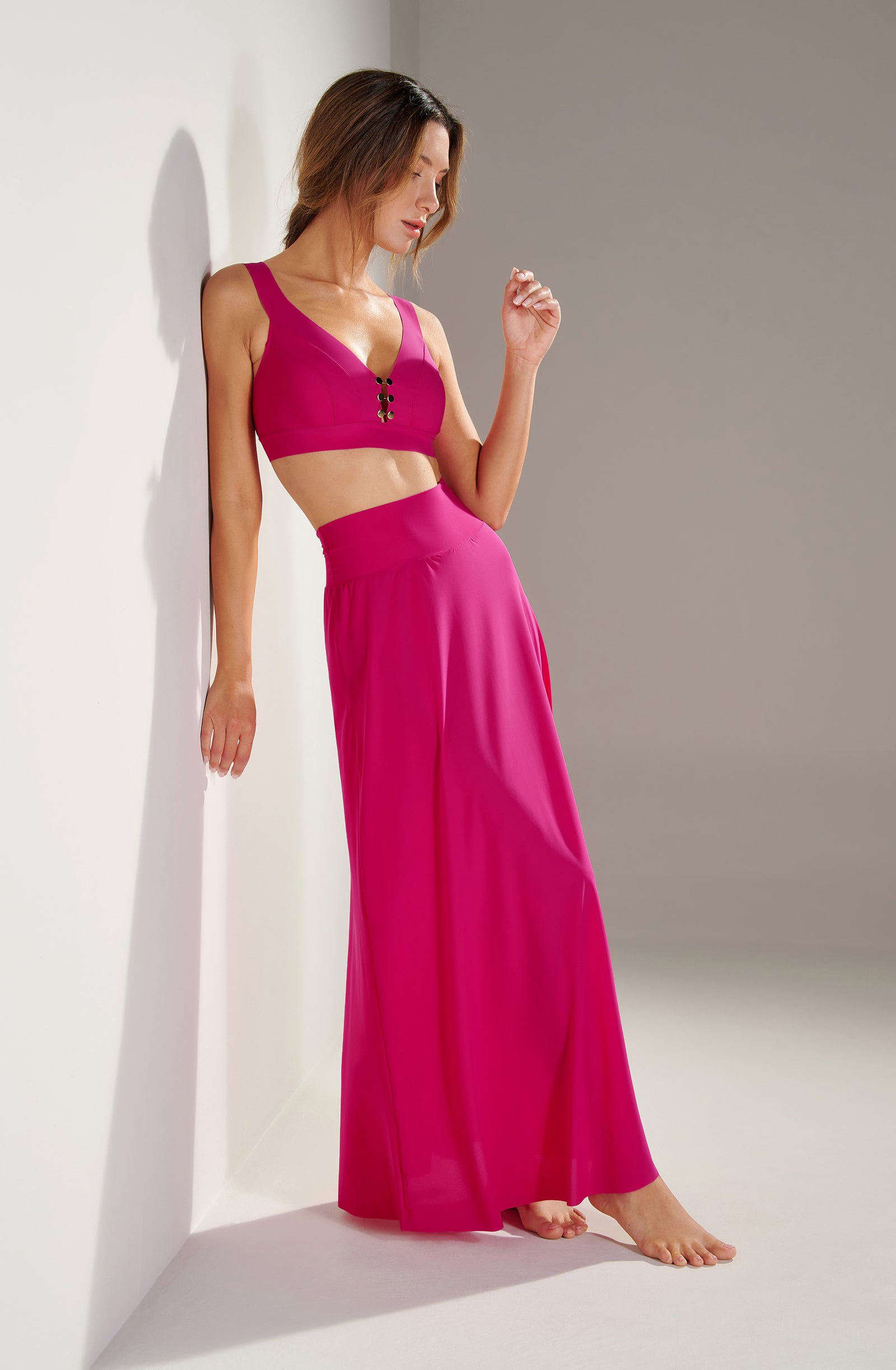 pain-de-sucre-jaya-jupe-longue-2-en-1-robe-bustier-framboise image 3