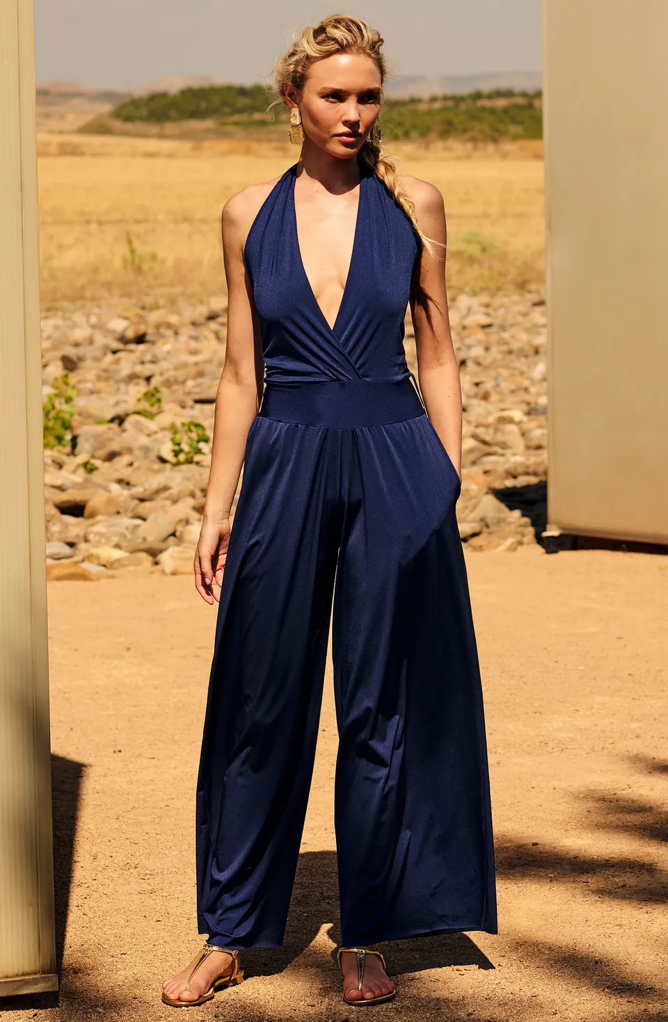 pain-de-sucre-nanni-navy-combinaison-pantalon-fluide-cache-c-ur-bretelles-multip image 1