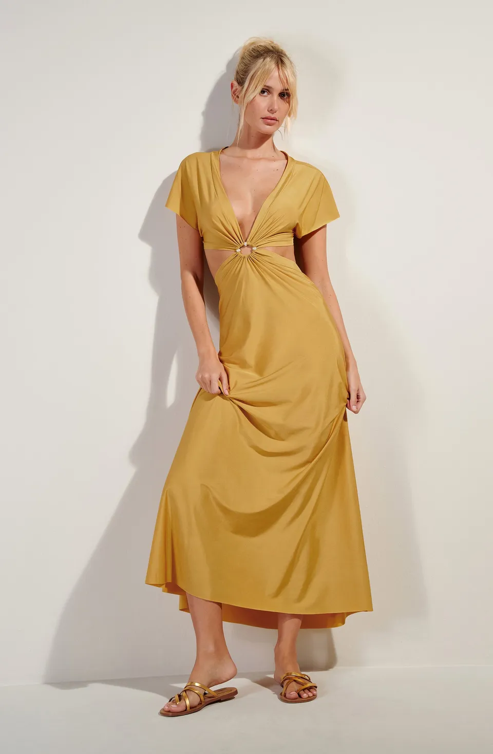 pain-de-sucre-rislene-robe-longue-chancr-e-dor-e-perles-nacre image 1