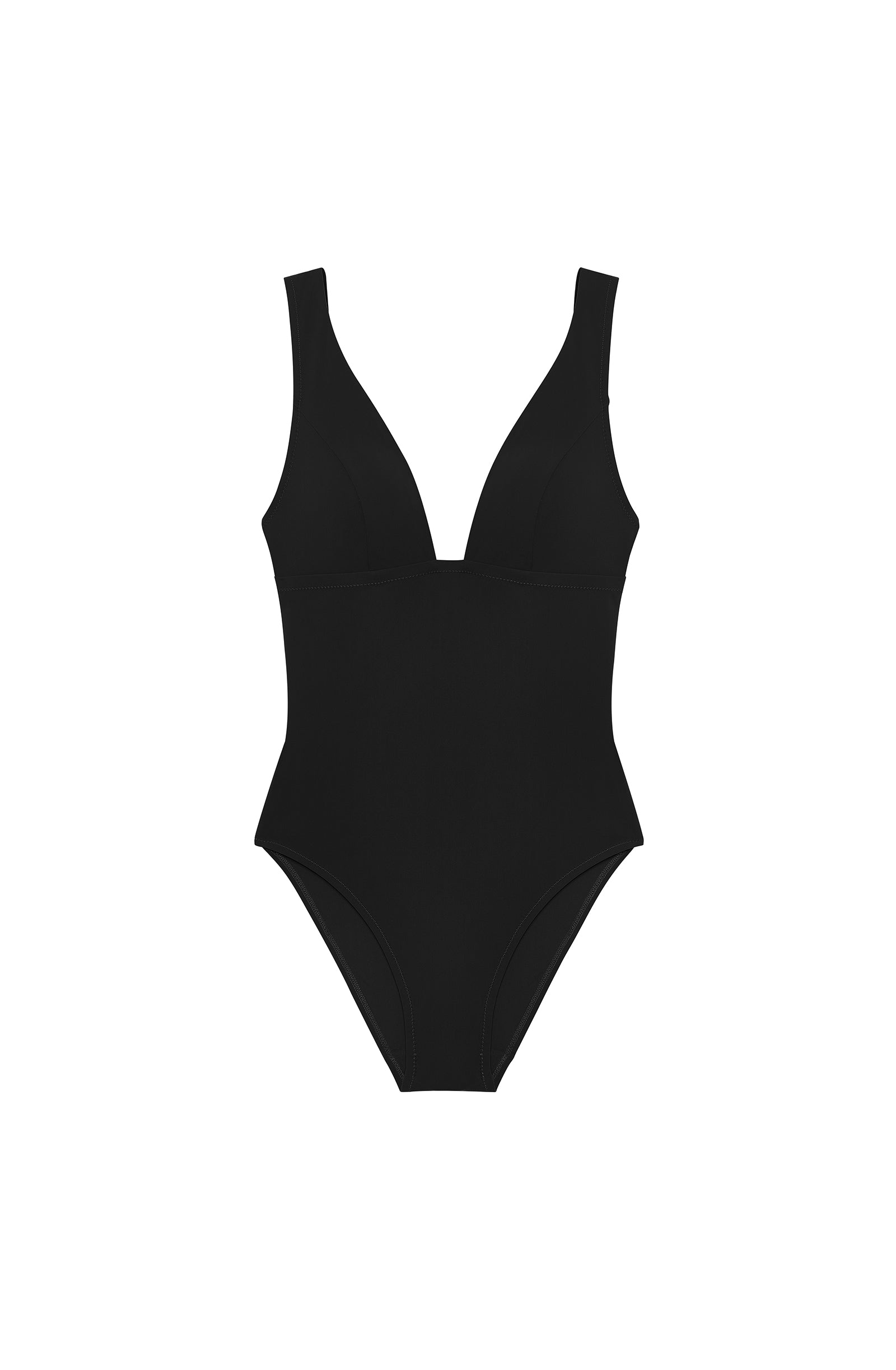 pain-de-sucre-avany-maillot-une-pi-ce-nageur-noir-d-collet-plongeant image 7