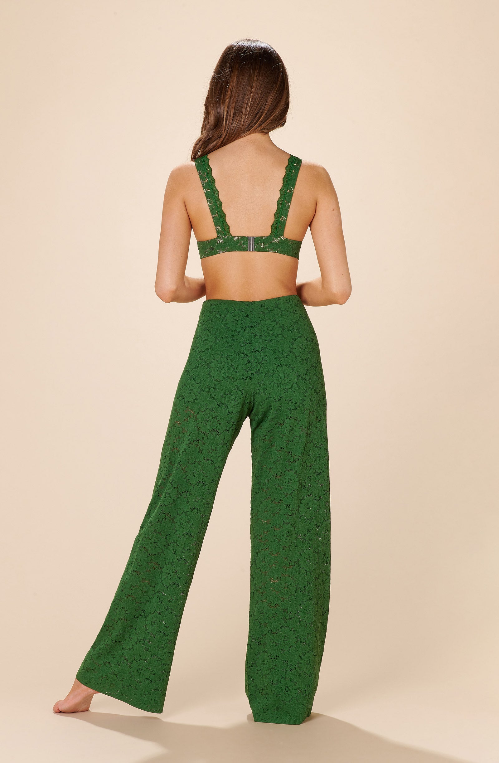 pain-de-sucre-paco-vert-olive-pantalon-en-r-sille-de-dentelle-doubl-shorty image 2