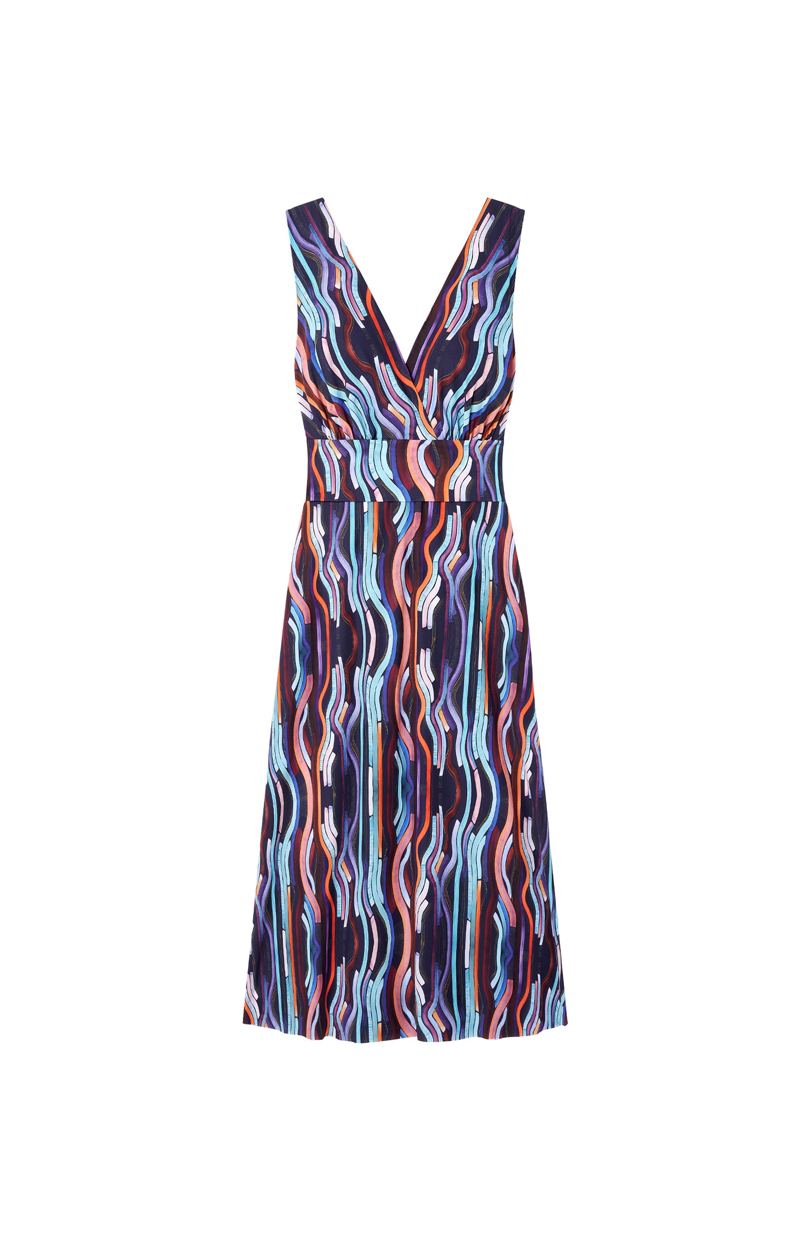 pain-de-sucre-roma-n-on-robe-mi-longue-ample-sans-manches-en-voile-l-ger image 5