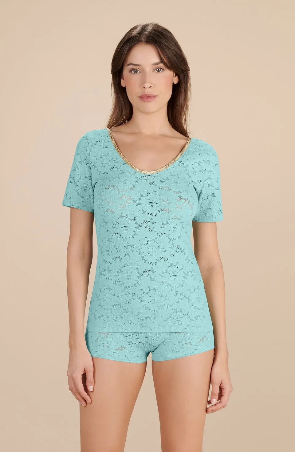 pain-de-sucre-ryan-top-caraco-manches-courtes-en-dentelle-fran-aise-aqua image 1