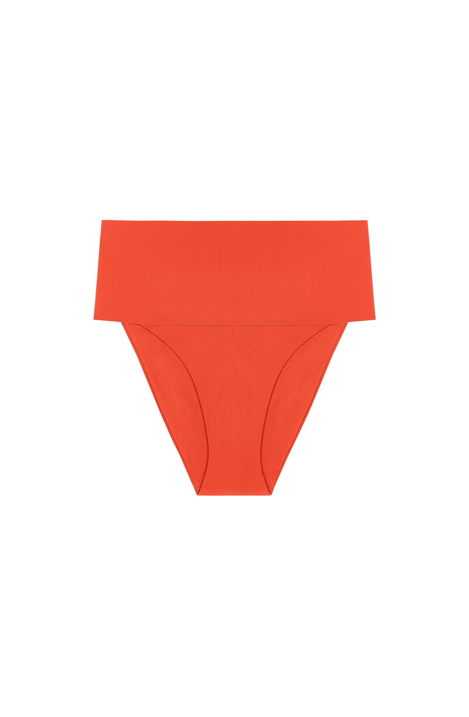 pain-de-sucre-angie-bas-de-maillot-taille-haute-bande-rabattable-orange image 6