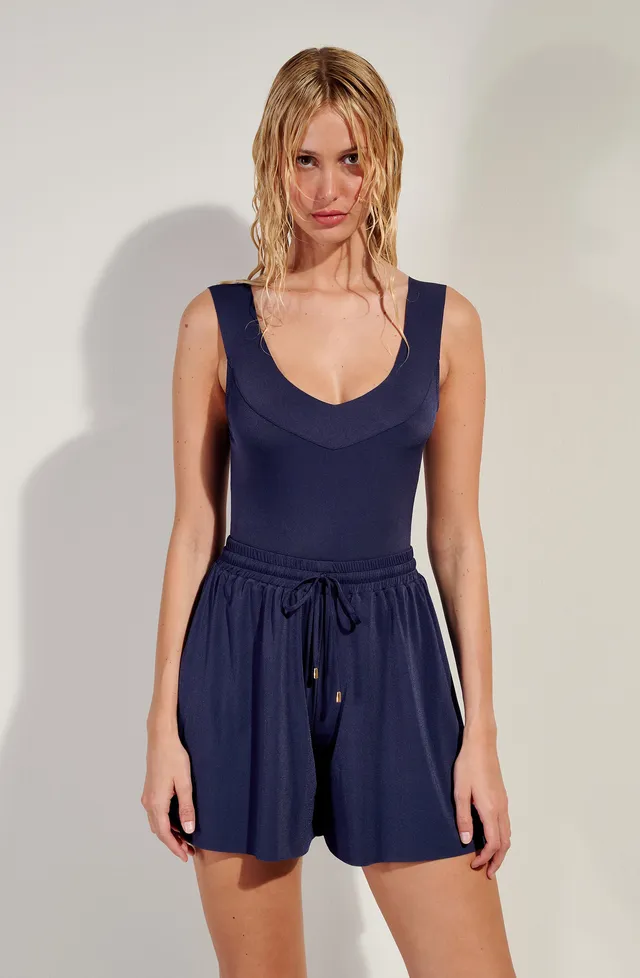 pain-de-sucre-ilona-navy-short-fluide-taille-lastiqu-e image 1