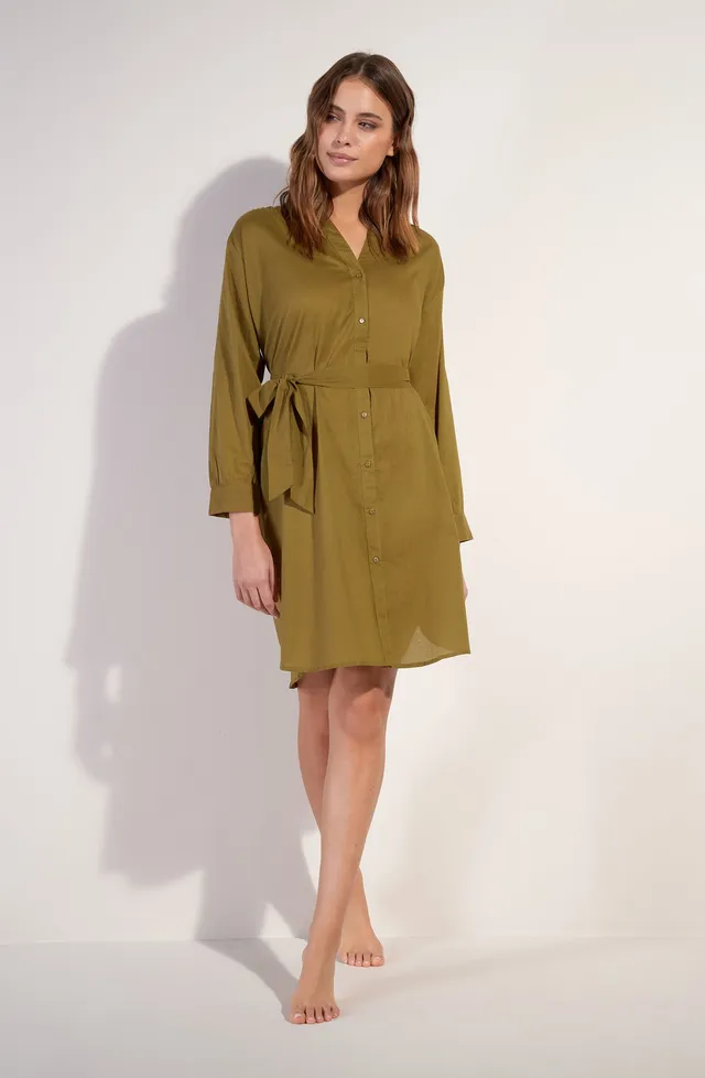 pain-de-sucre-cassandre-robe-chemise-ceintur-e-bronze image 1
