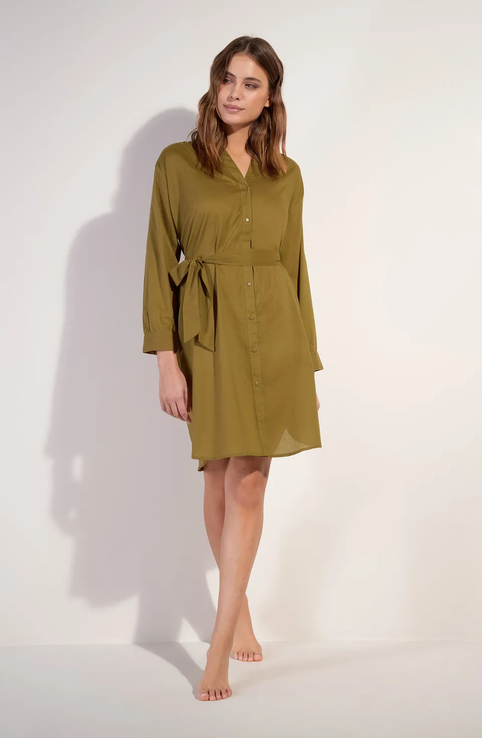 pain-de-sucre-cassandre-robe-chemise-ceintur-e-bronze image 1