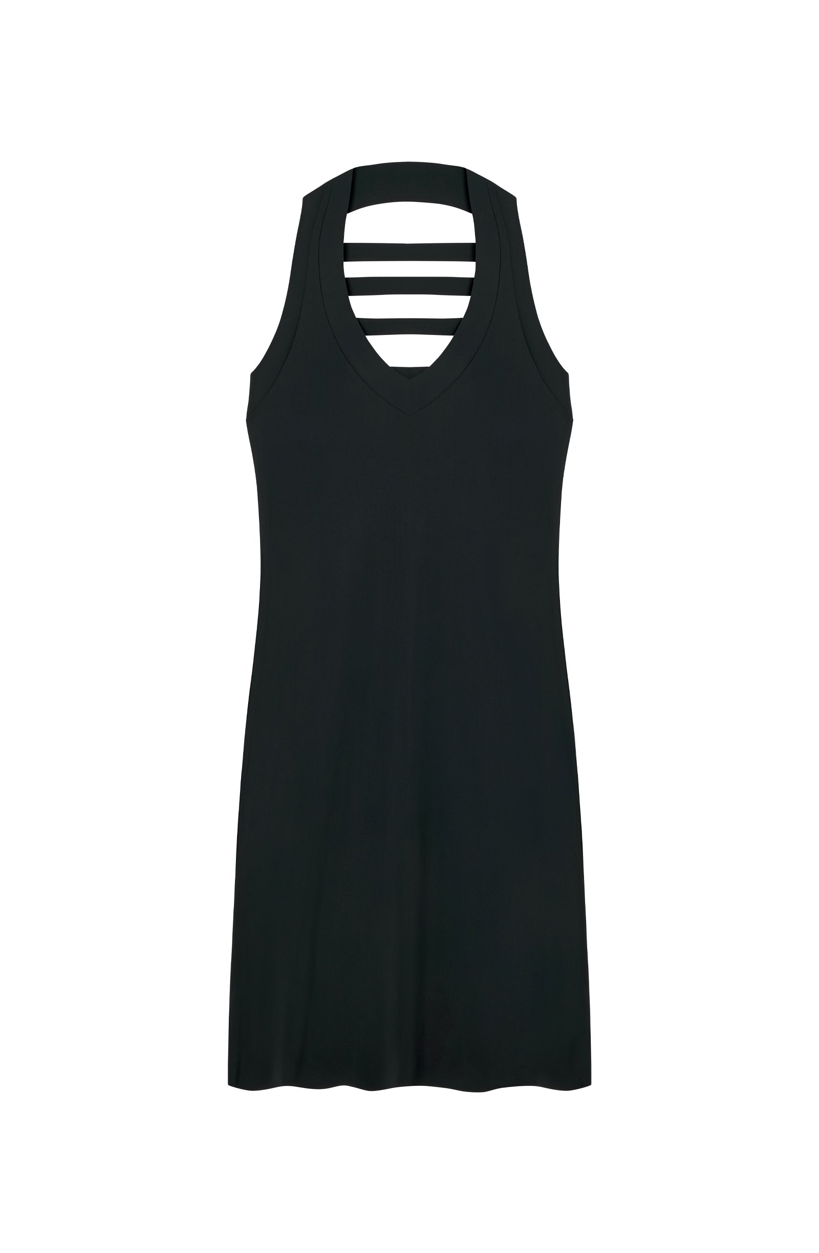 pain-de-sucre-yeta-robe-courte-d-bardeur-noire-encolure-bonded-dos-bandes-ajour- image 5