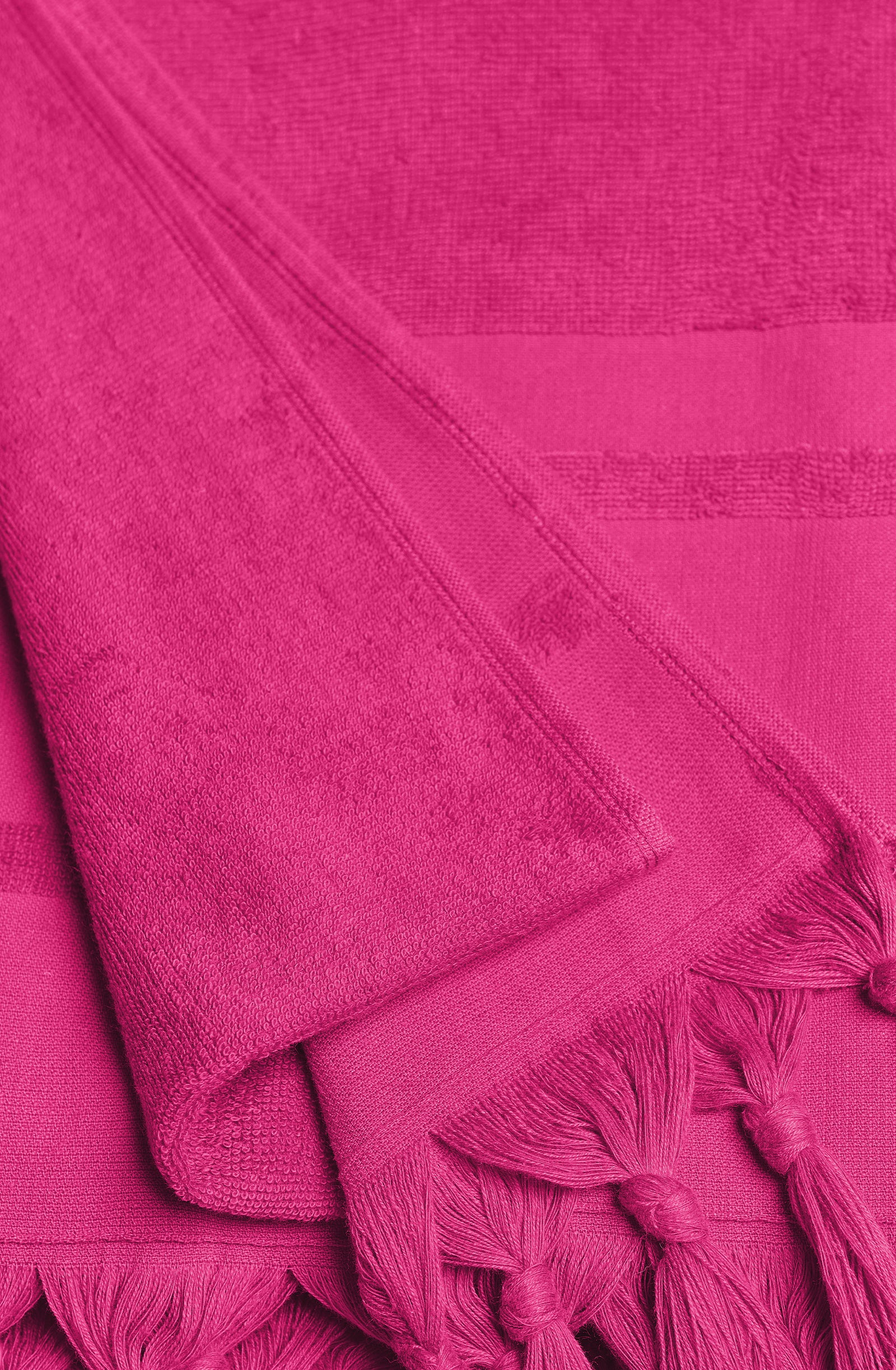 pain-de-sucre-zaina-fouta-en-ponge-brod-e-100-coton-framboise image 3