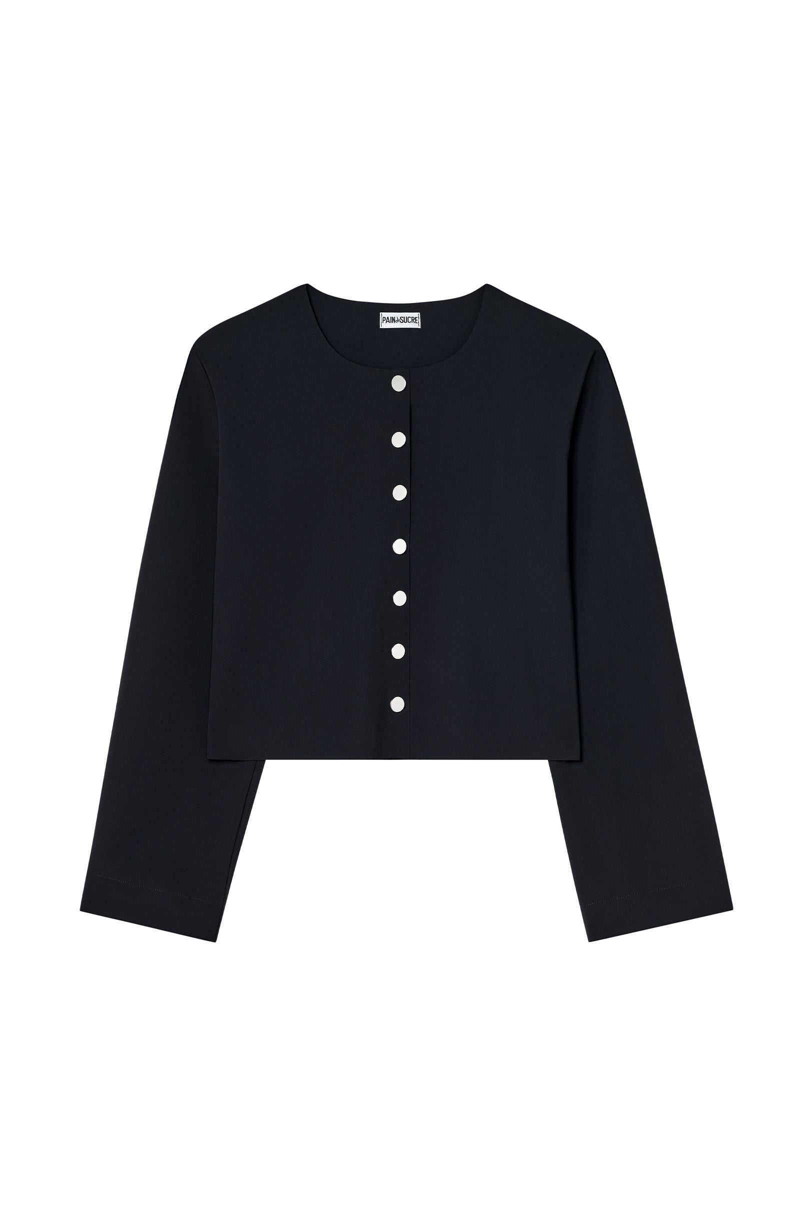 pain-de-sucre-dao-noir-veste-courte-spencer-boutons-asym-triques image 7