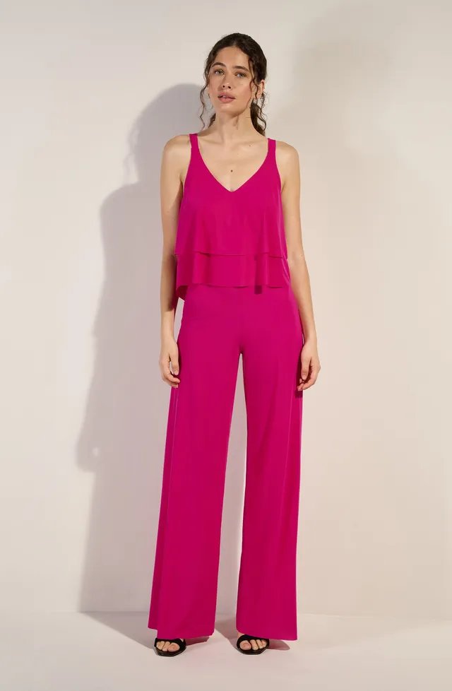 pain-de-sucre-tea-top-ample-volant-beachwear-framboise image 1