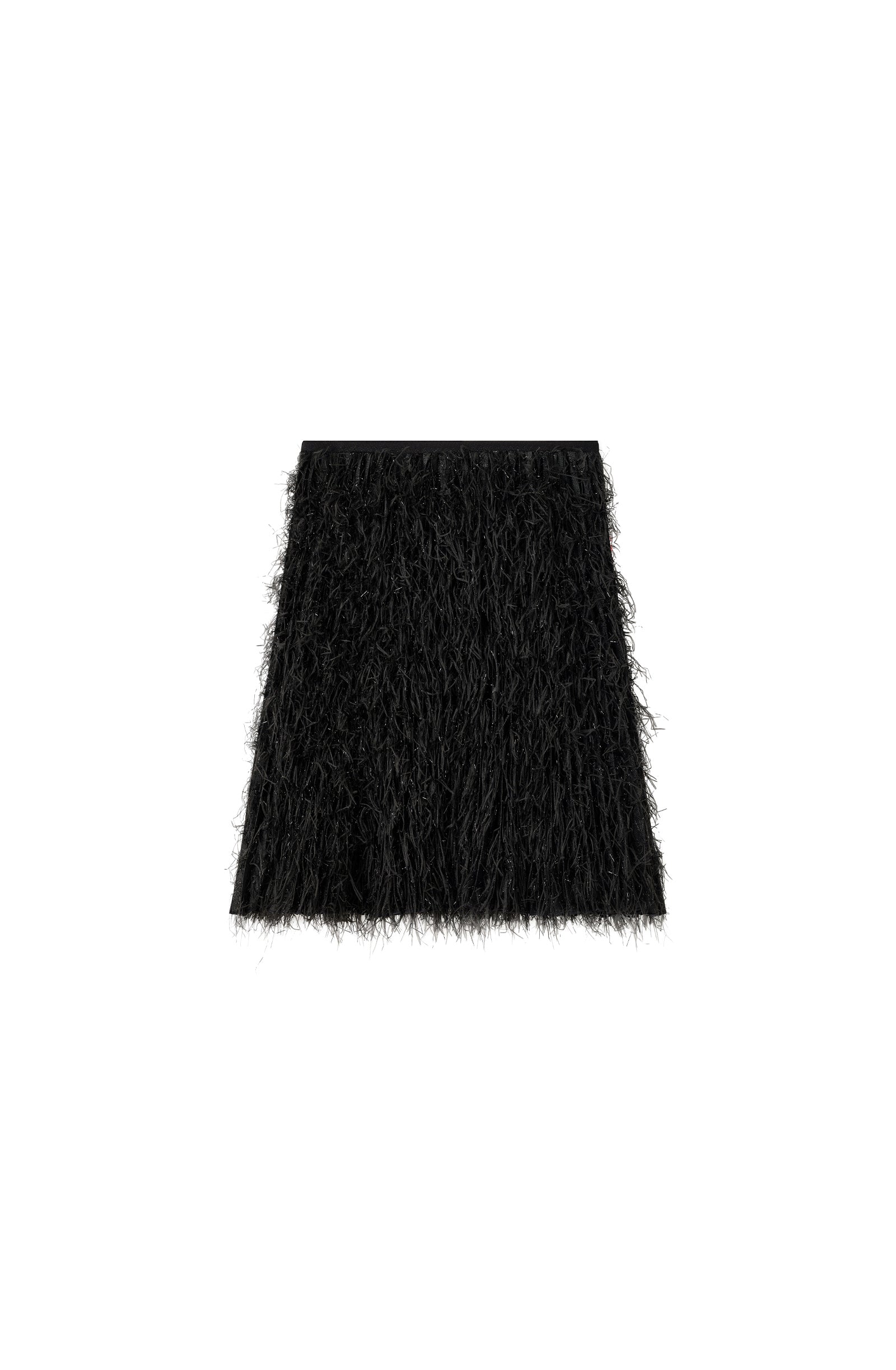 pain-de-sucre-jutta-jupe-courte-pliss-e-effet-plumes-paillet-es-noir image 7