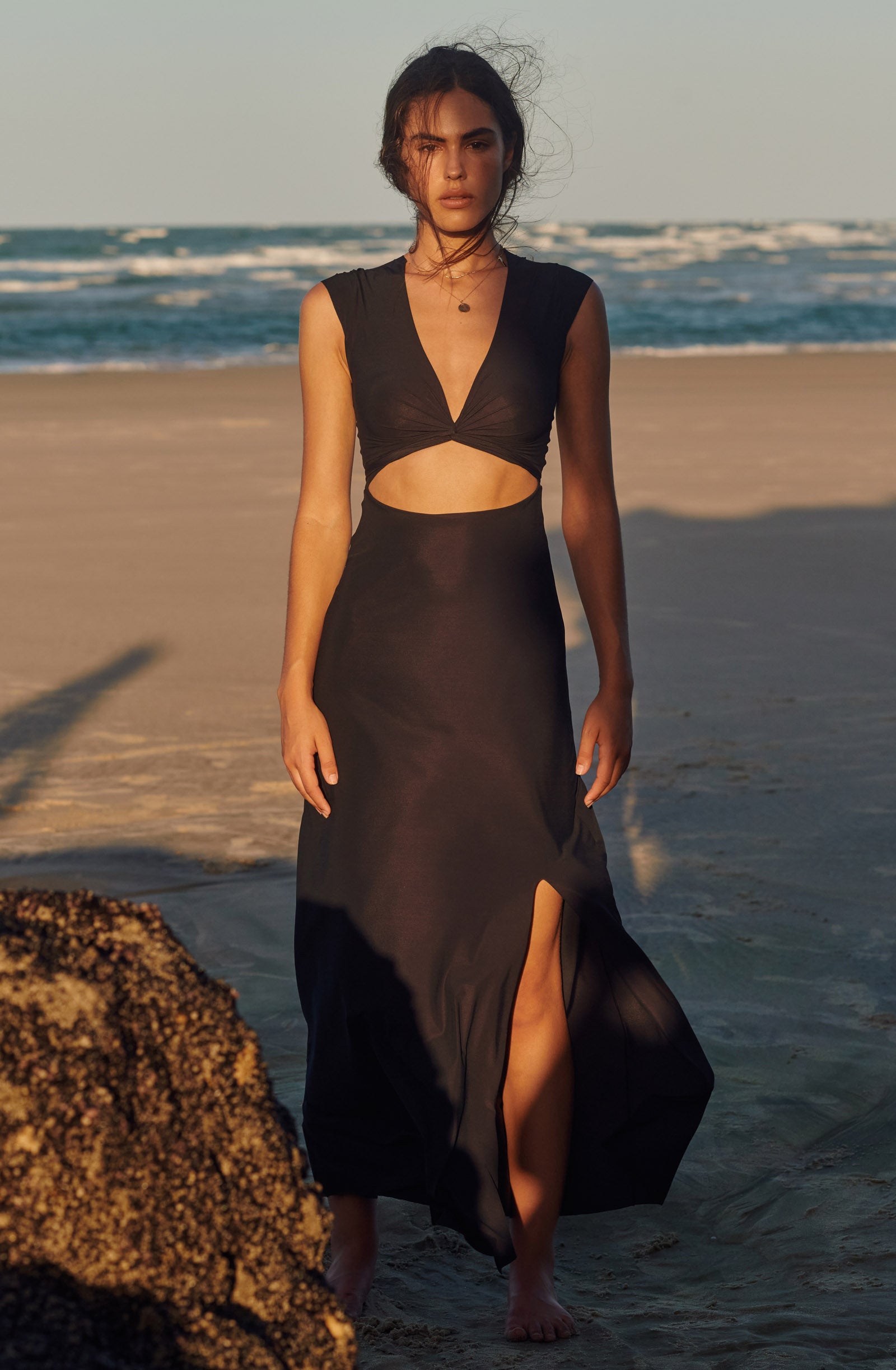 pain-de-sucre-kolil-robe-longue-beachwear-r-versible-noir image 1