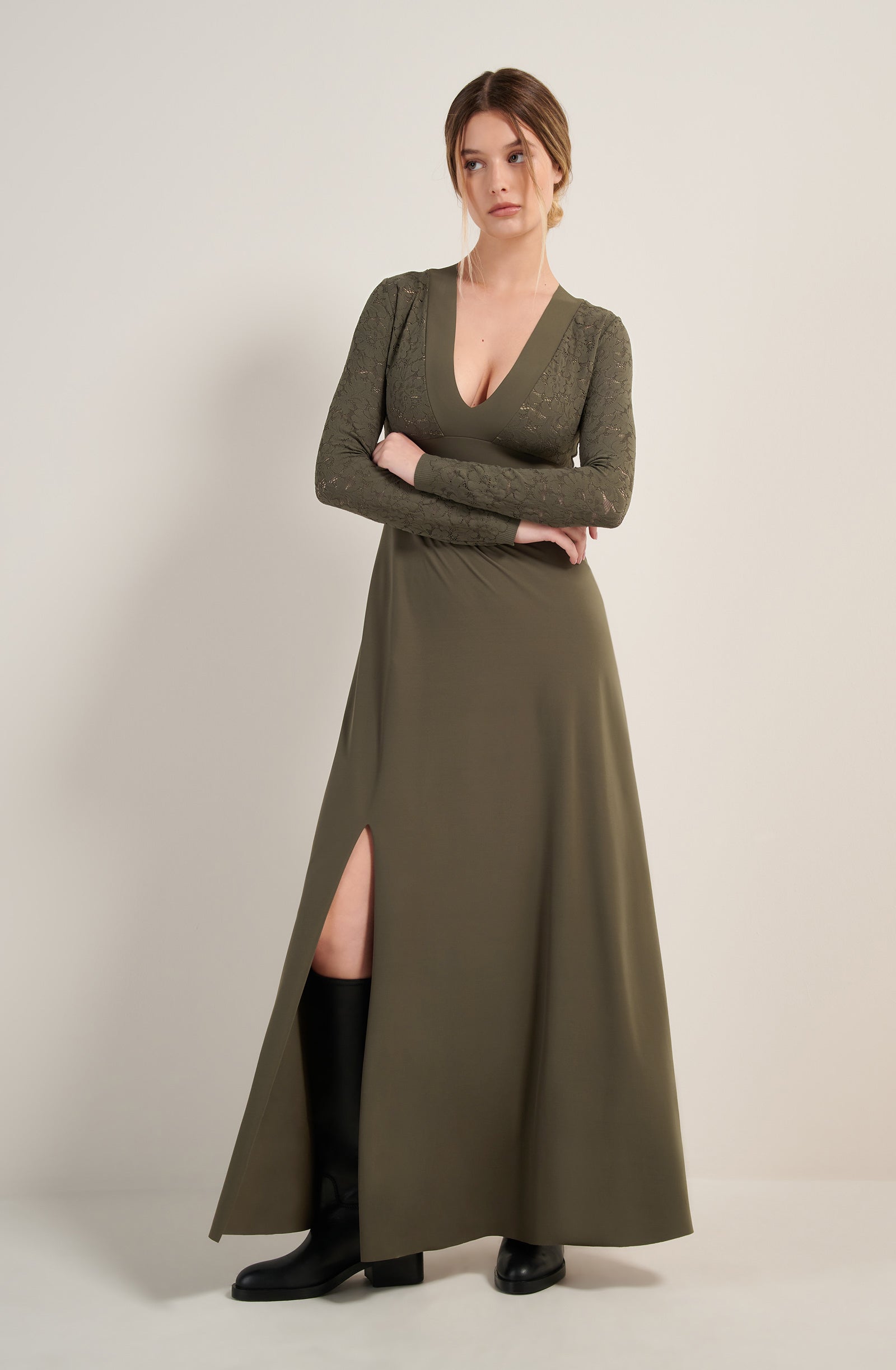 pain-de-sucre-vanao-robe-longue-bi-mati-re-dentelle-lichen image 1