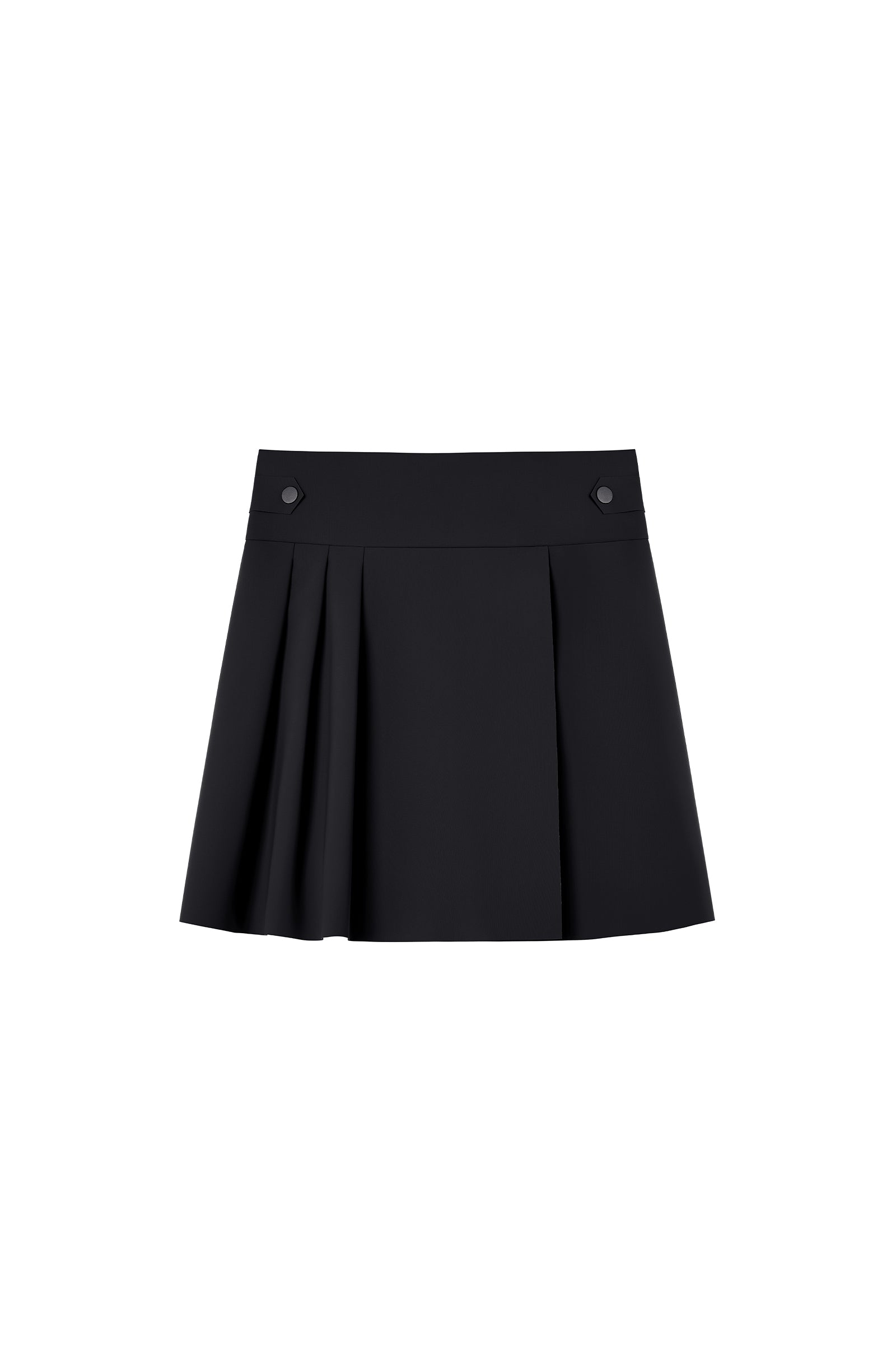 pain-de-sucre-jill-jupe-courte-pliss-e-noire-en-bonded-surpiqu-large-ceinture-pa image 7