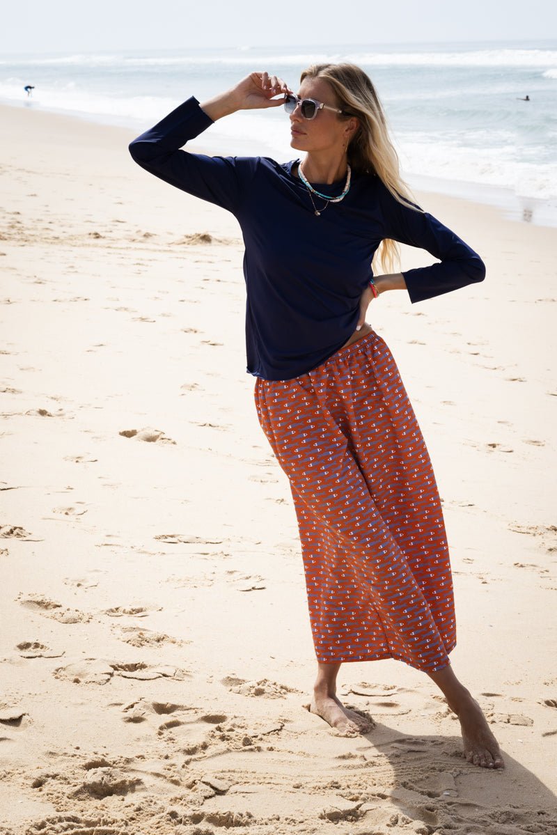 les-ultraviolettes-anglet-t-shirt-anti-uv-manches-longues-femme-bleu-marine image 2