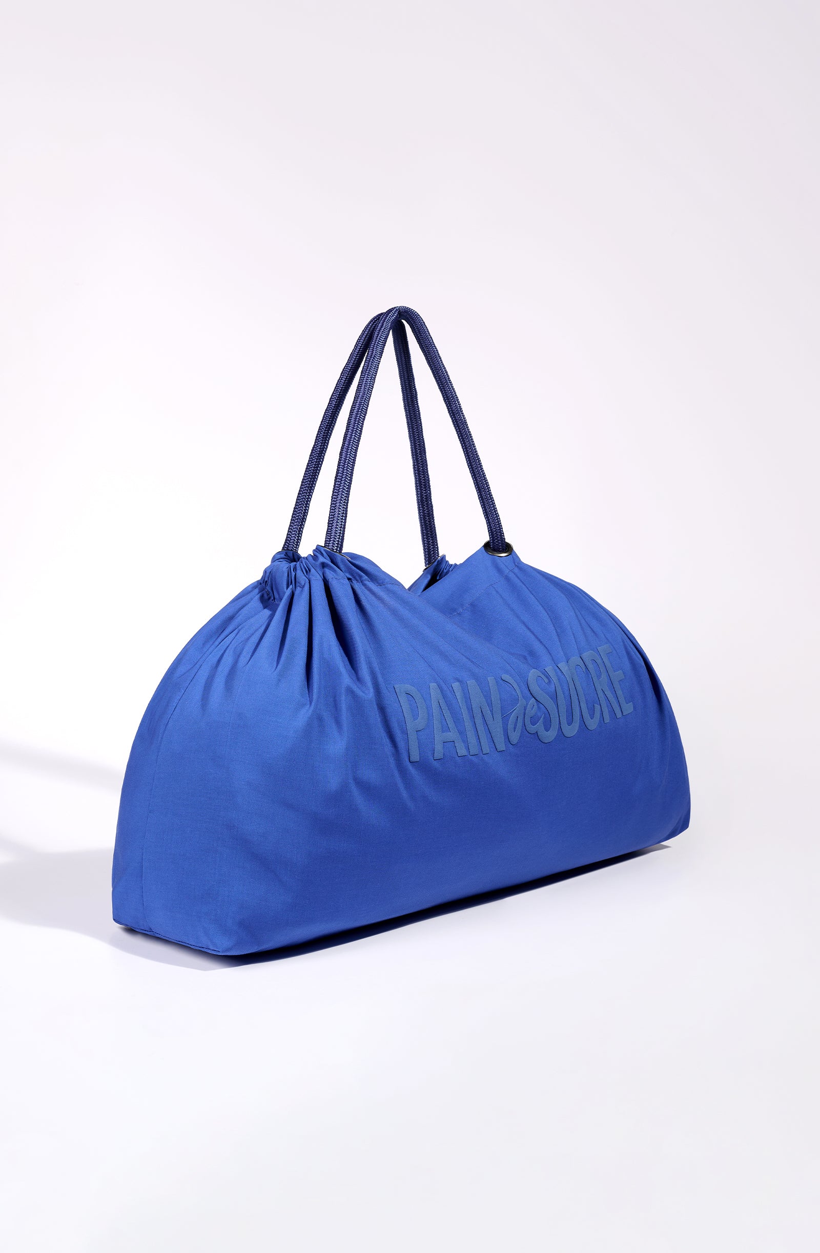 pain-de-sucre-baggy-sac-de-plage-cabas-en-coton-teint-bleu-anses-corde-70-x-37-x image 5