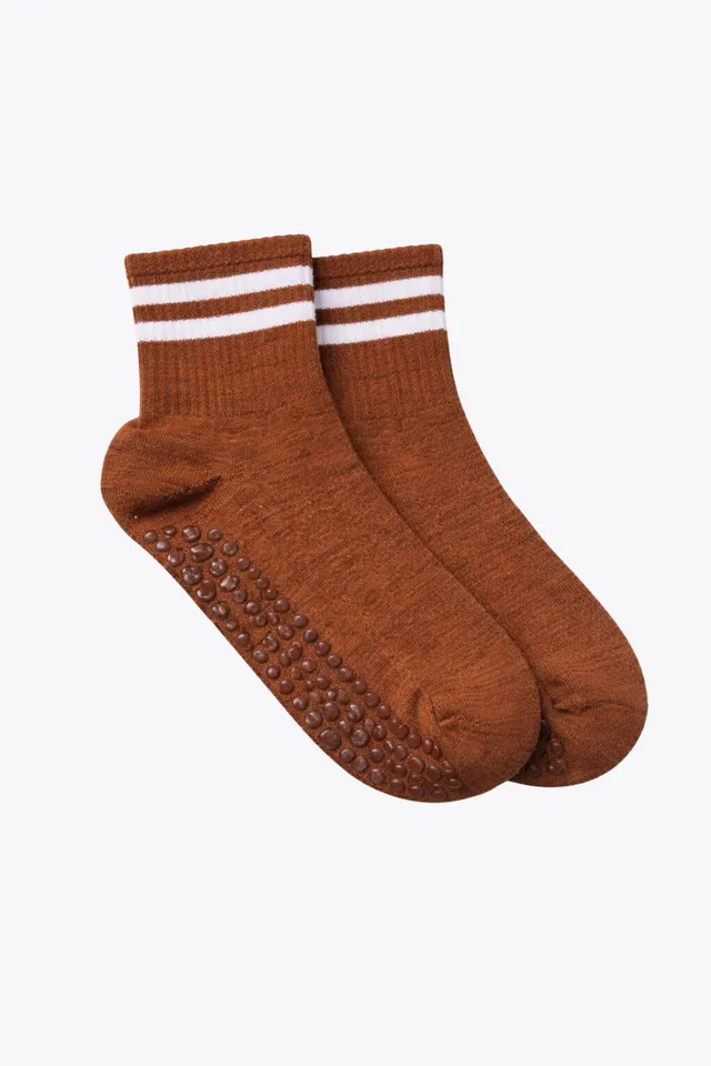 luz-collections-chaussettes-terracottas-hautes-anti-d-rapantes-ray-es image 1