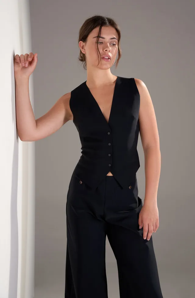 pain-de-sucre-gabie-gilet-bonded-noir-boutons image 1