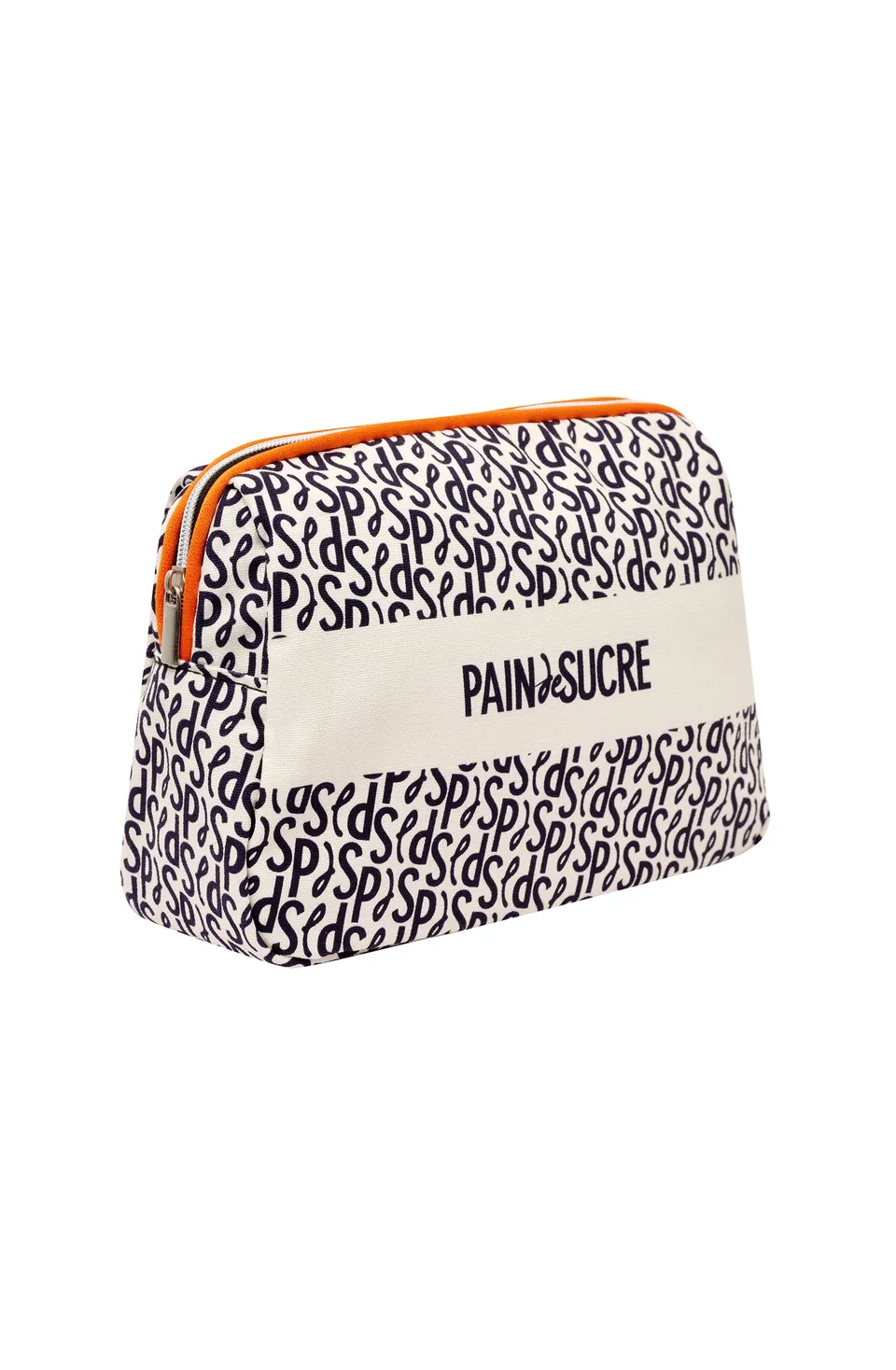 pain-de-sucre-trousse-signature-pochette-imprim-signature-en-coton-18-x-13-5-x-7 image 1