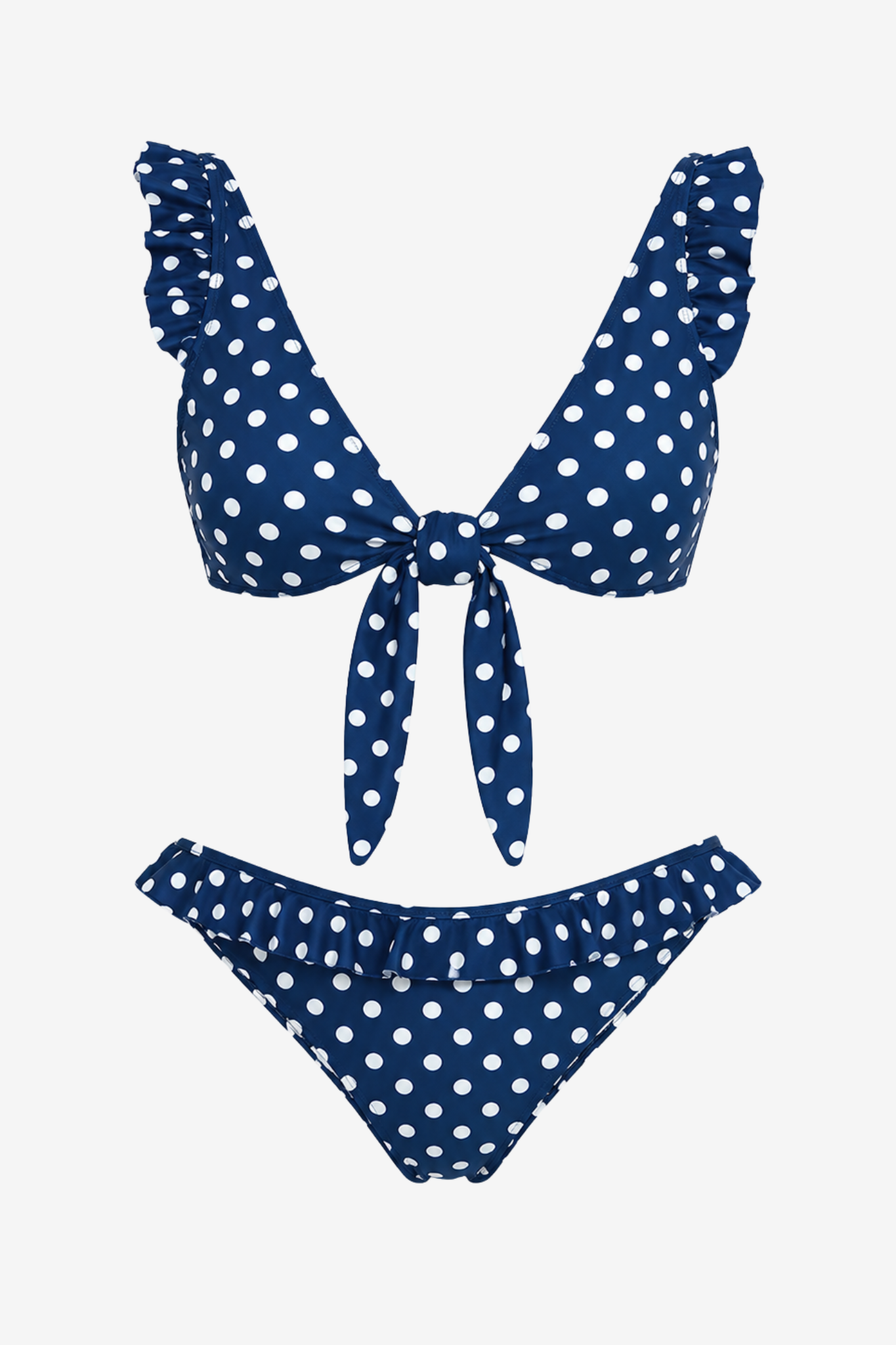 luz-collections-m-lissandre-bas-de-bikini-taille-basse-volant-bleu-pois-blancs image 3