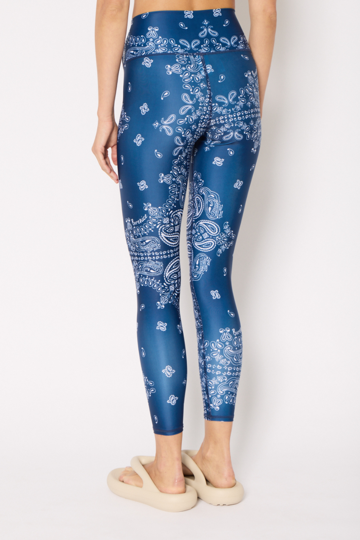 luz-collections-legging-fleur-legging-de-sport-7-8e-taille-mi-haute-bandana-bleu image 4