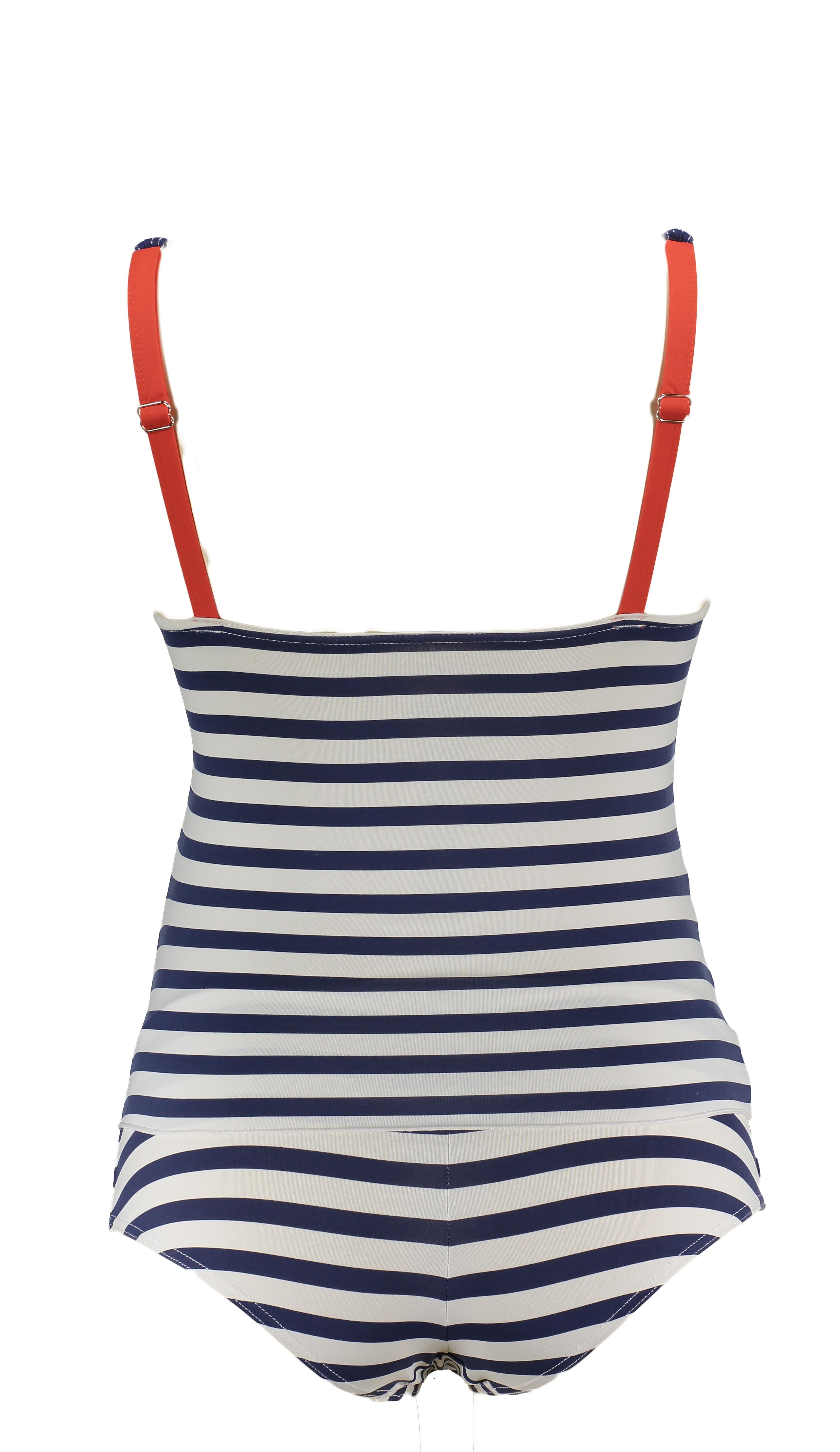 les-ultraviolettes-mah-rayure-marine-tankini-de-grossesse-anti-uv-avec-shorty image 2