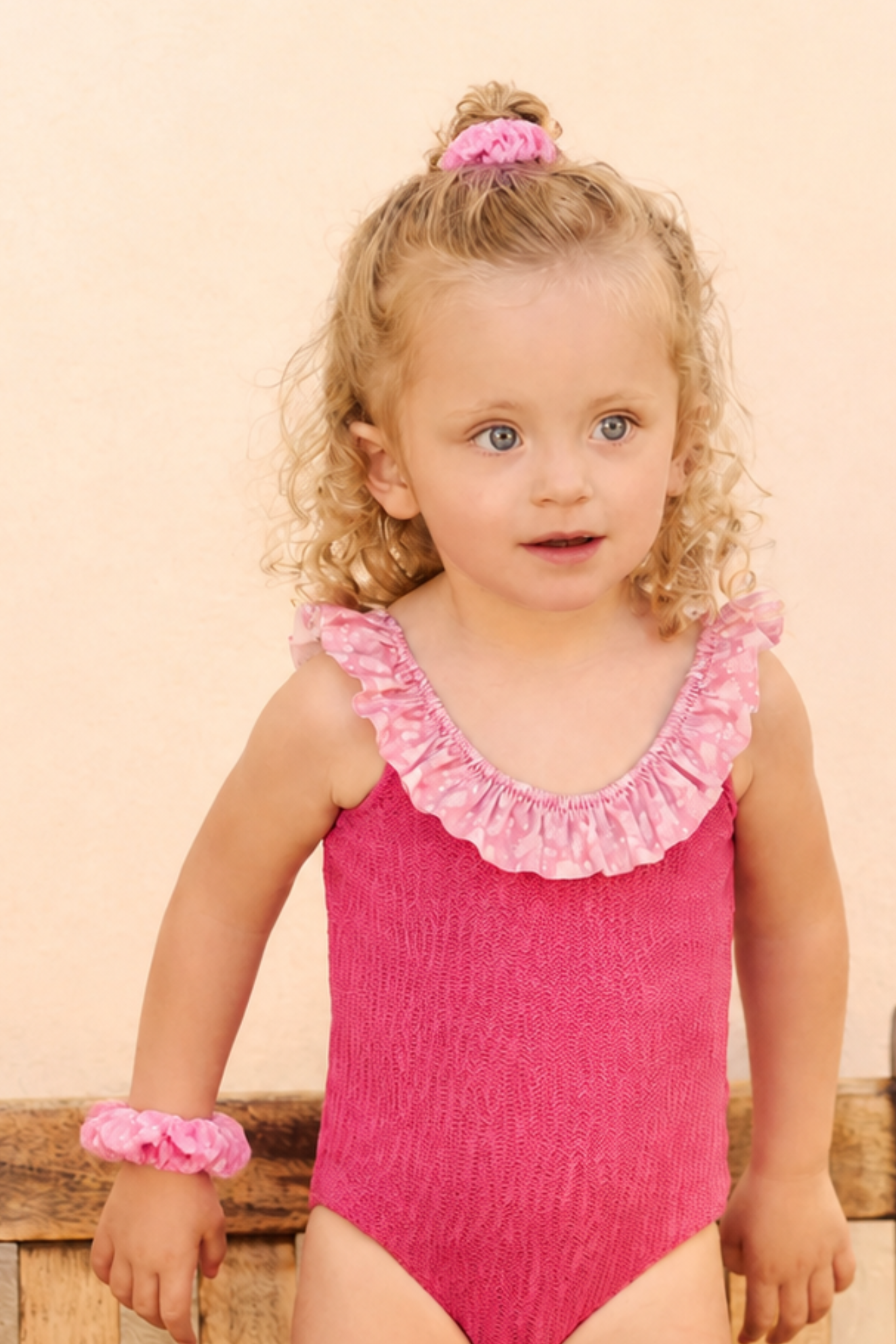 luz-collections-chouchou-chouchou-pois-rose-mati-re-douce-et-extensible-maintien image 2
