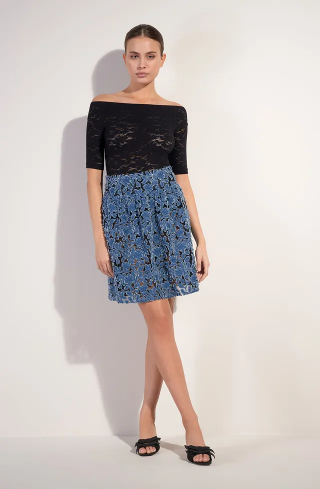 pain-de-sucre-talita-top-dentelle-fran-aise-manches-3-4-col-bateau-noir image 1