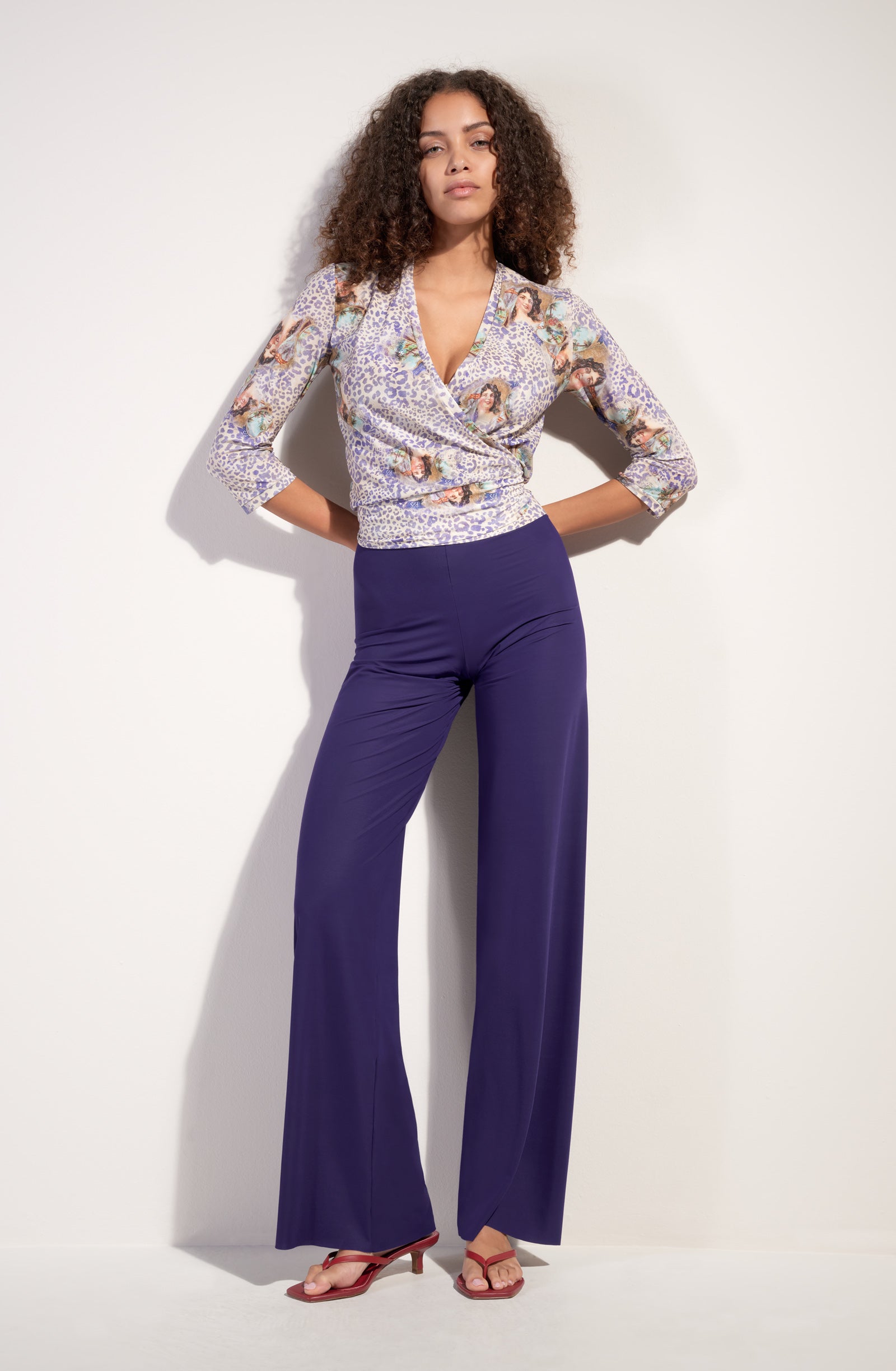 pain-de-sucre-myla-pantalon-ample-en-voile-de-lycra-taille-rabattable-purple image 1