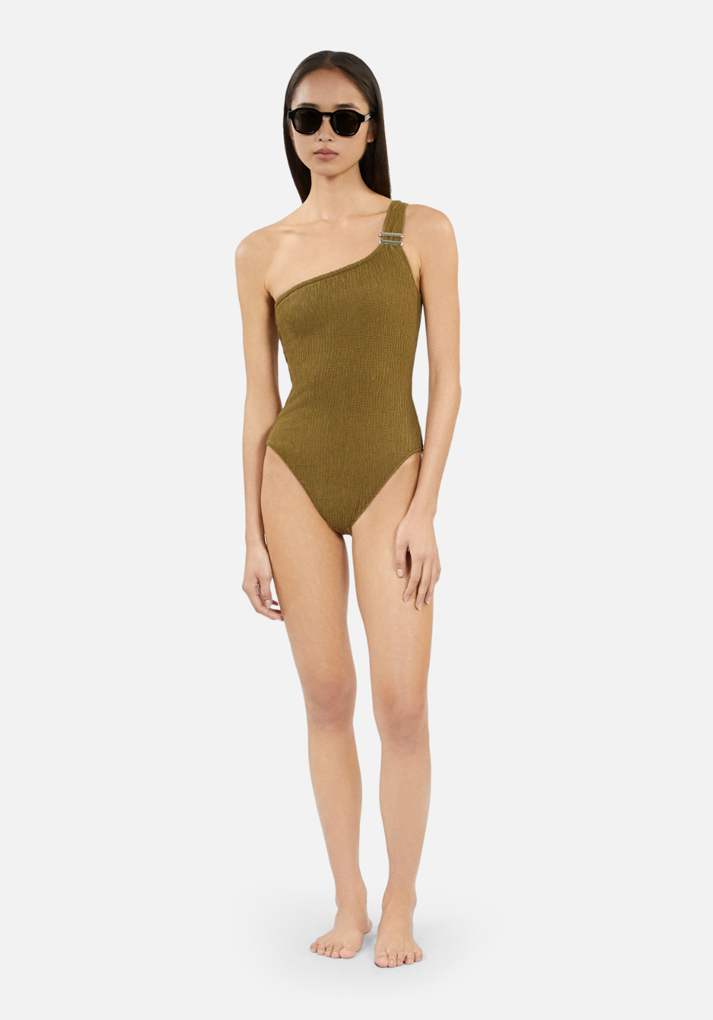 luz-collections-x-the-kooples-maillot-de-bain-une-pi-ce-romy-asym-trique-kaki image 3