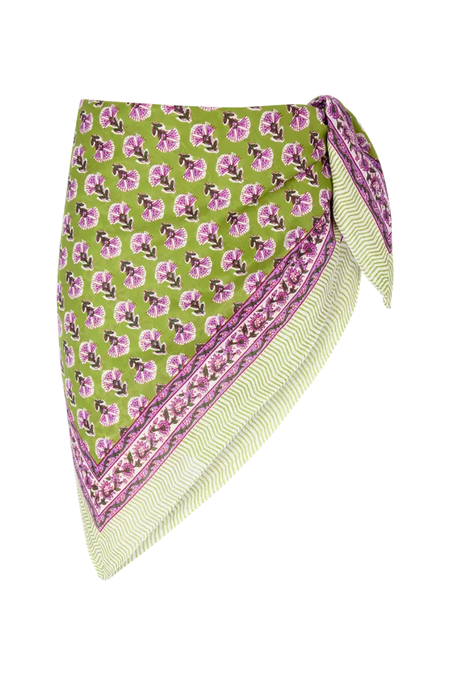 anja-paris-le-par-o-imprim-fleurs-vert-pareo-de-plage-180-x-115-cm image 1