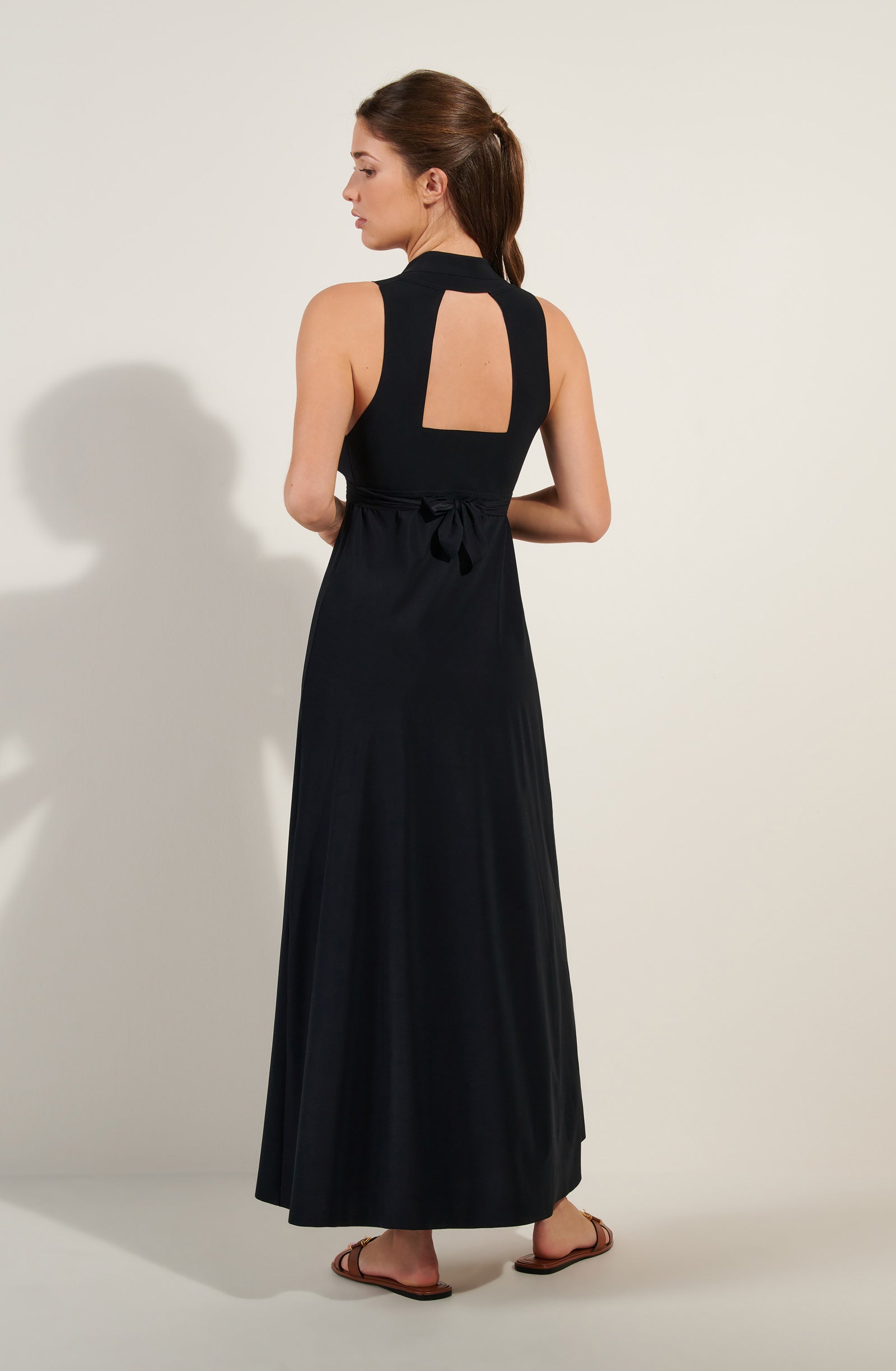 pain-de-sucre-rova-robe-longue-fendue-voile-extensible-noir image 5