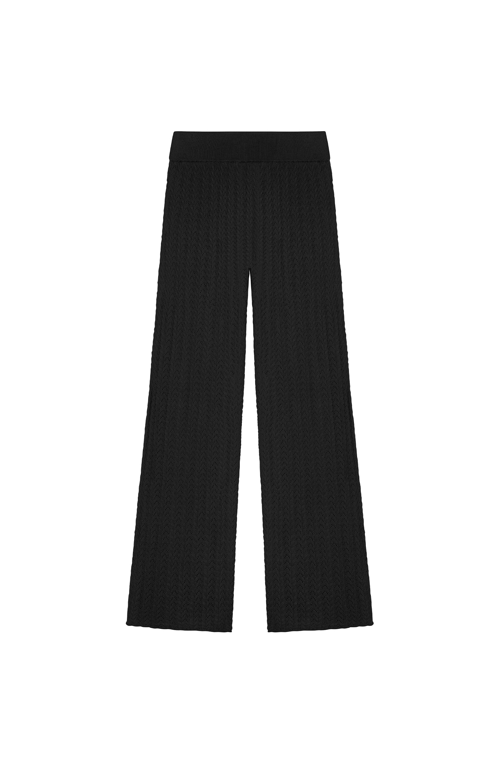pain-de-sucre-issa-pantalon-large-en-maille-ajour-e-noir image 7